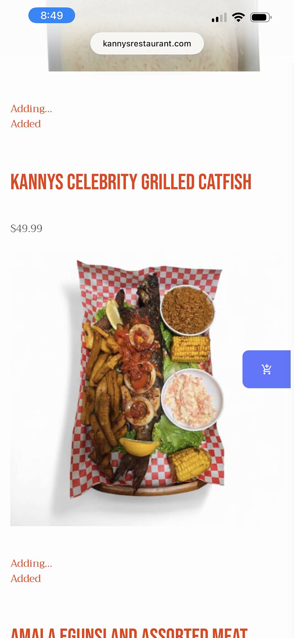 Kanny's Restaurant and Lounge меню