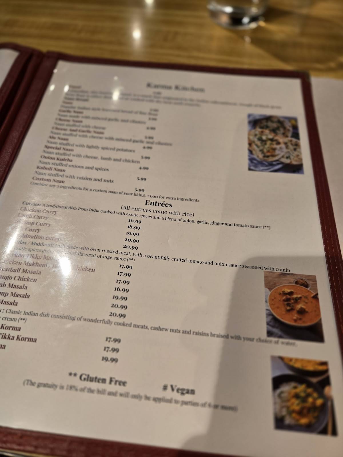 Karma Kitchen меню