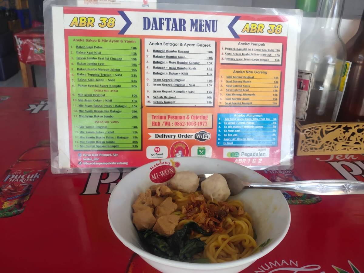 Kedai ABR 38 меню
