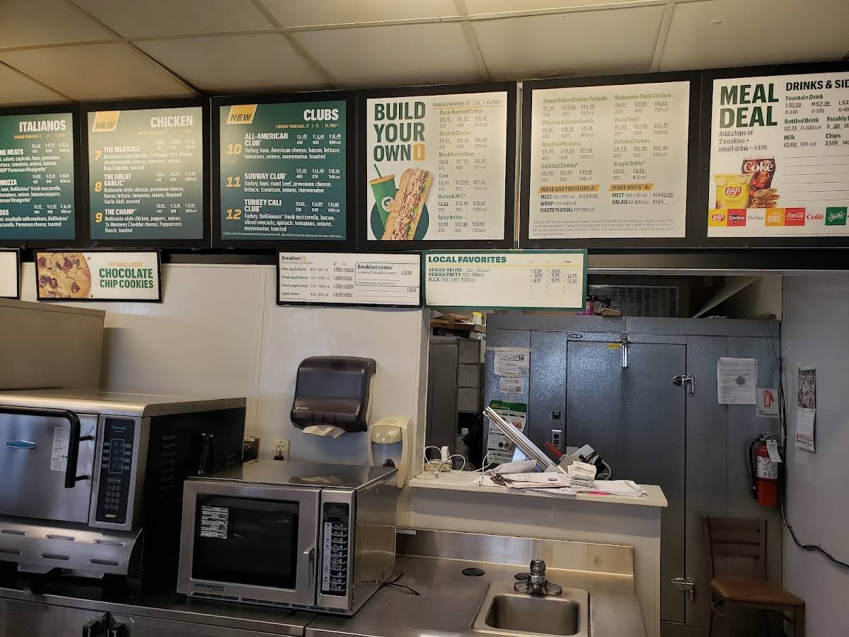Subway меню