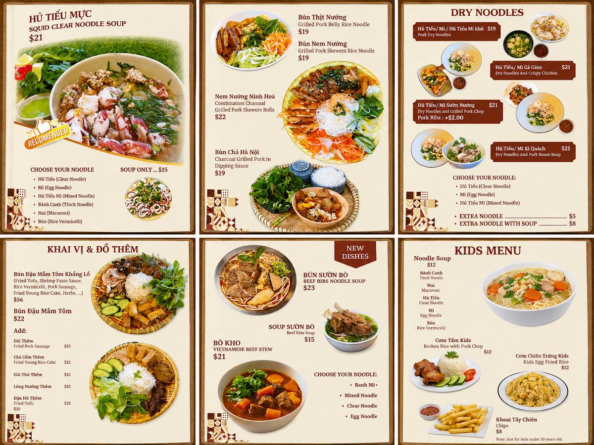 Khoi Restaurant меню
