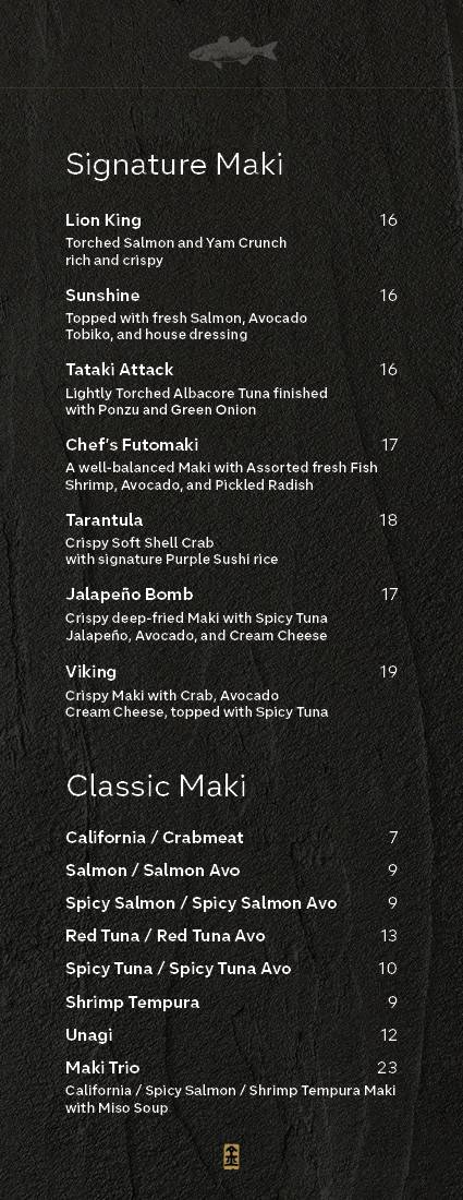 Kin Sushi - North York меню