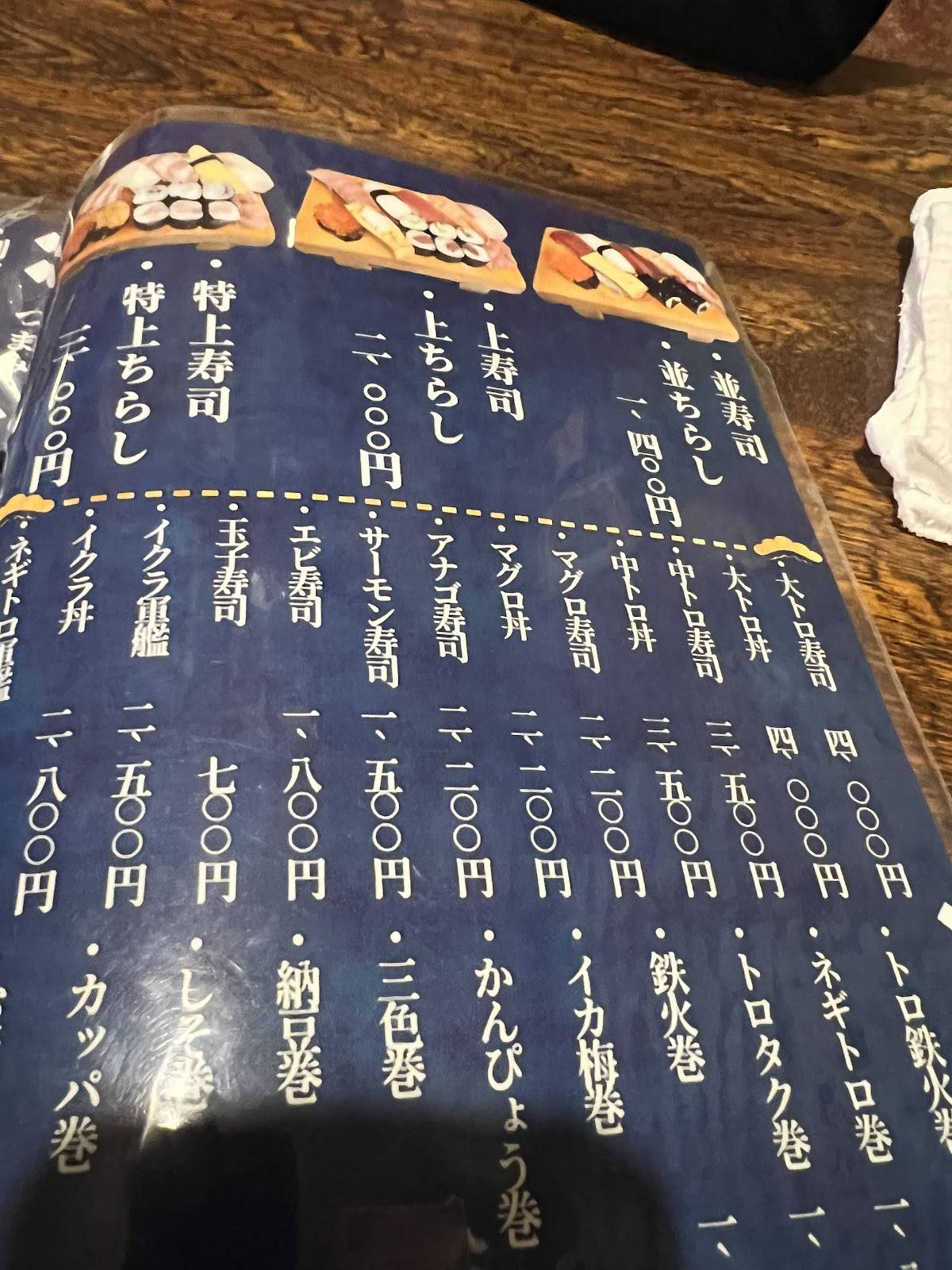 Kin Sushi меню