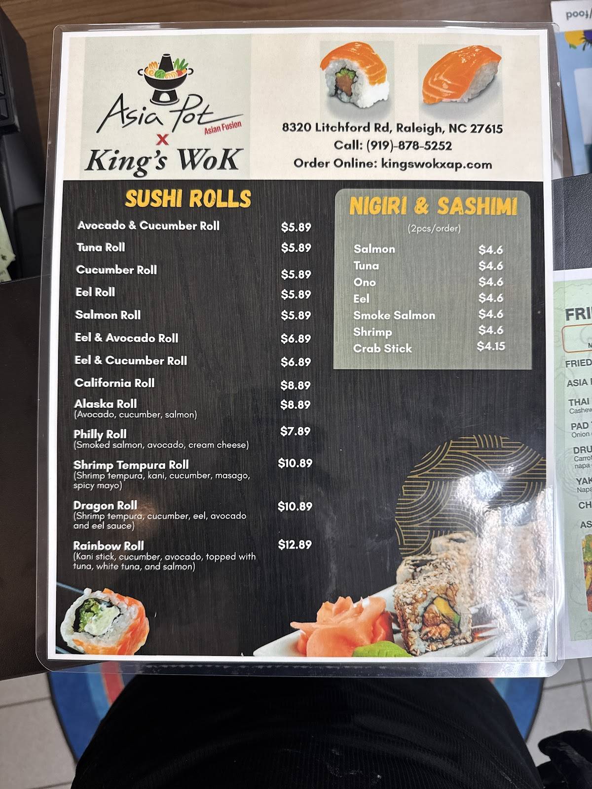 King's Wok (Hibachi+Asian Restaurant Raleigh) меню