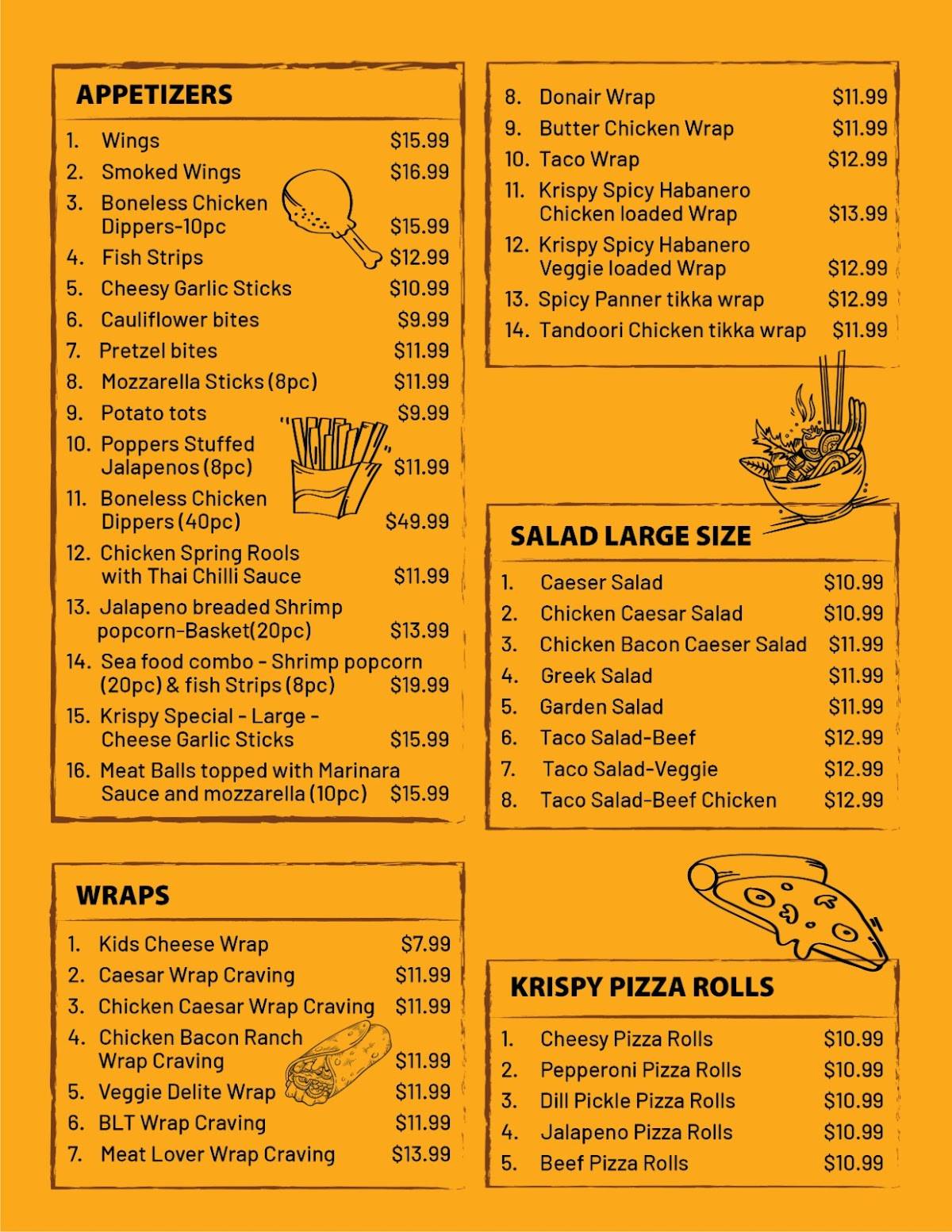 Krispy Cravings меню