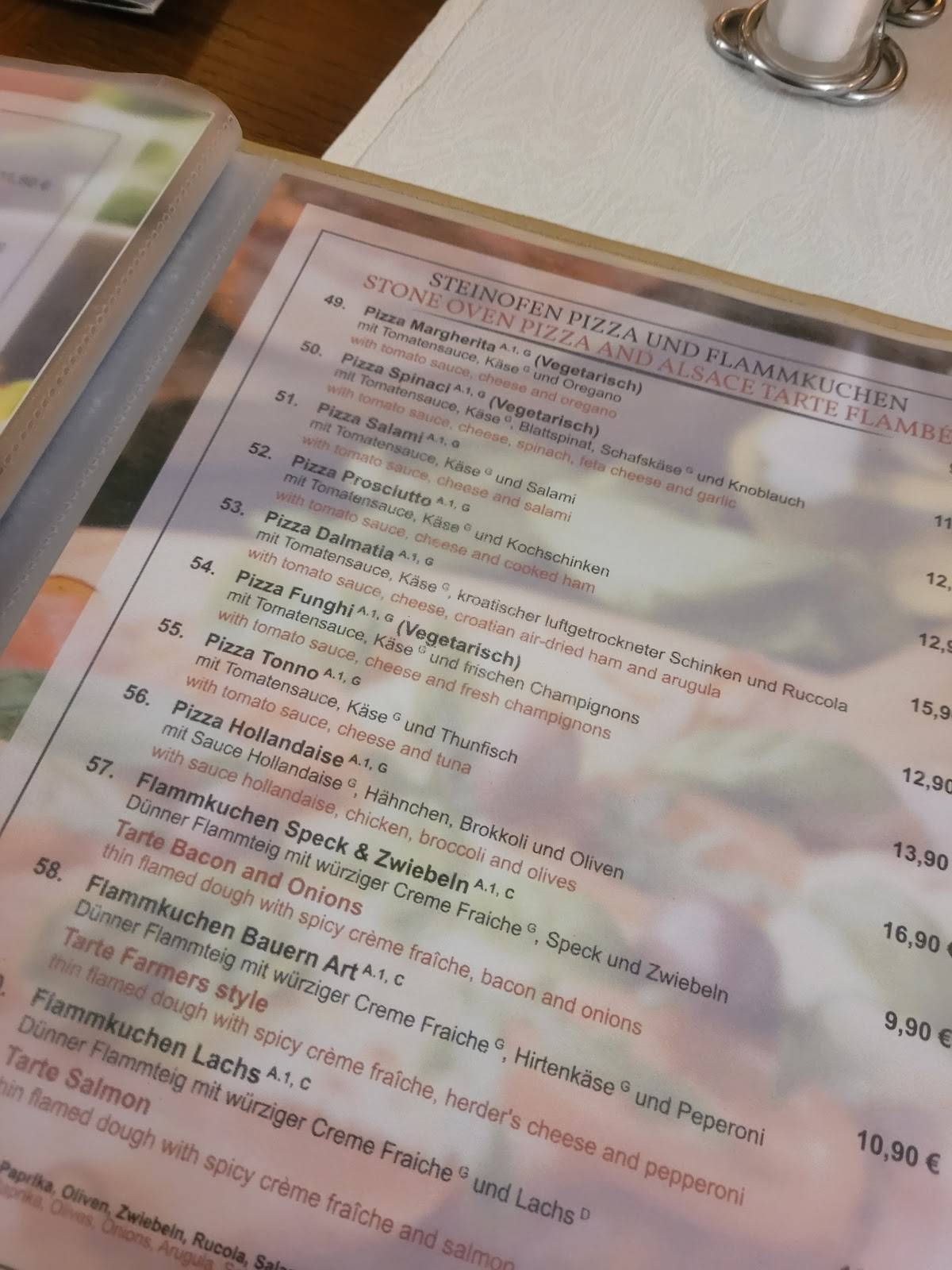 Kroatisches & Internationales Restaurant Slavia меню