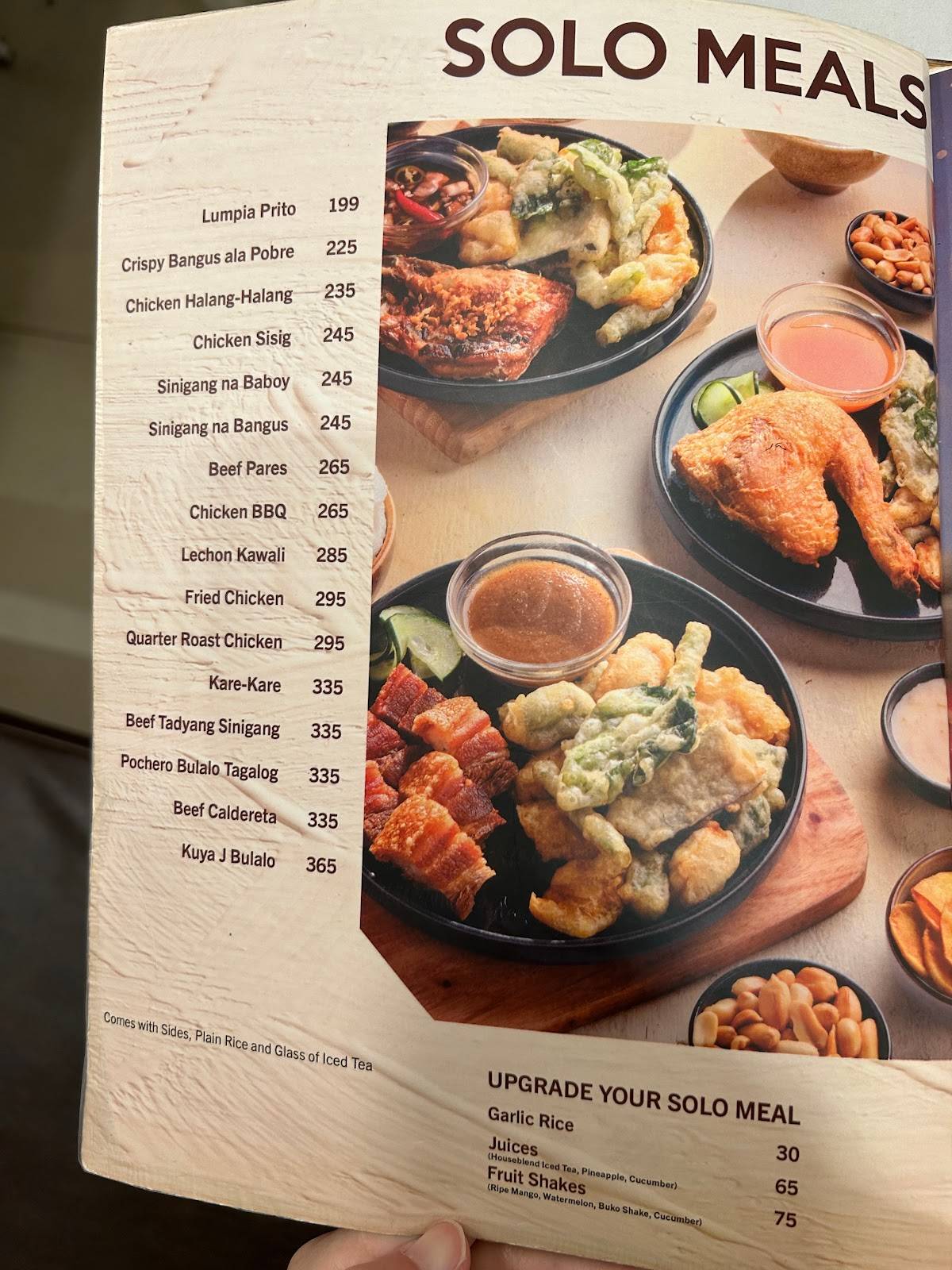 Kuya J Restaurant - Ayala Malls Solenad 3 меню