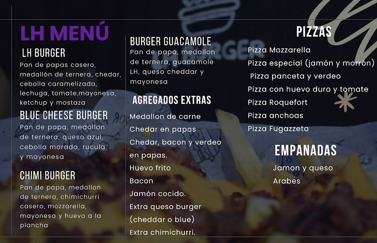 LH BURGER меню