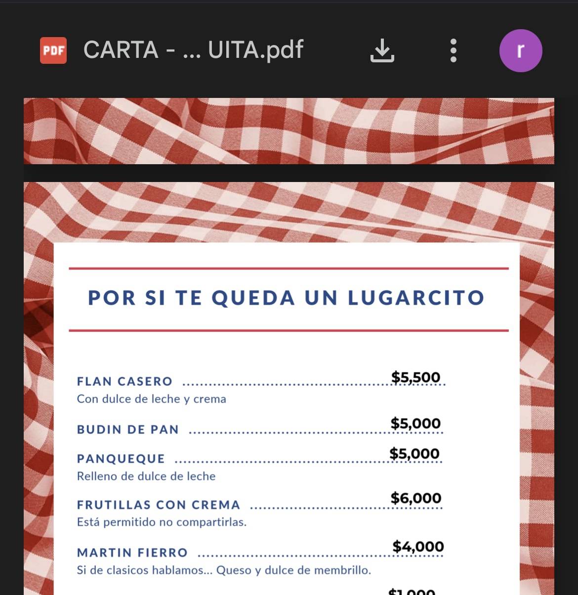 La Bodeguita меню