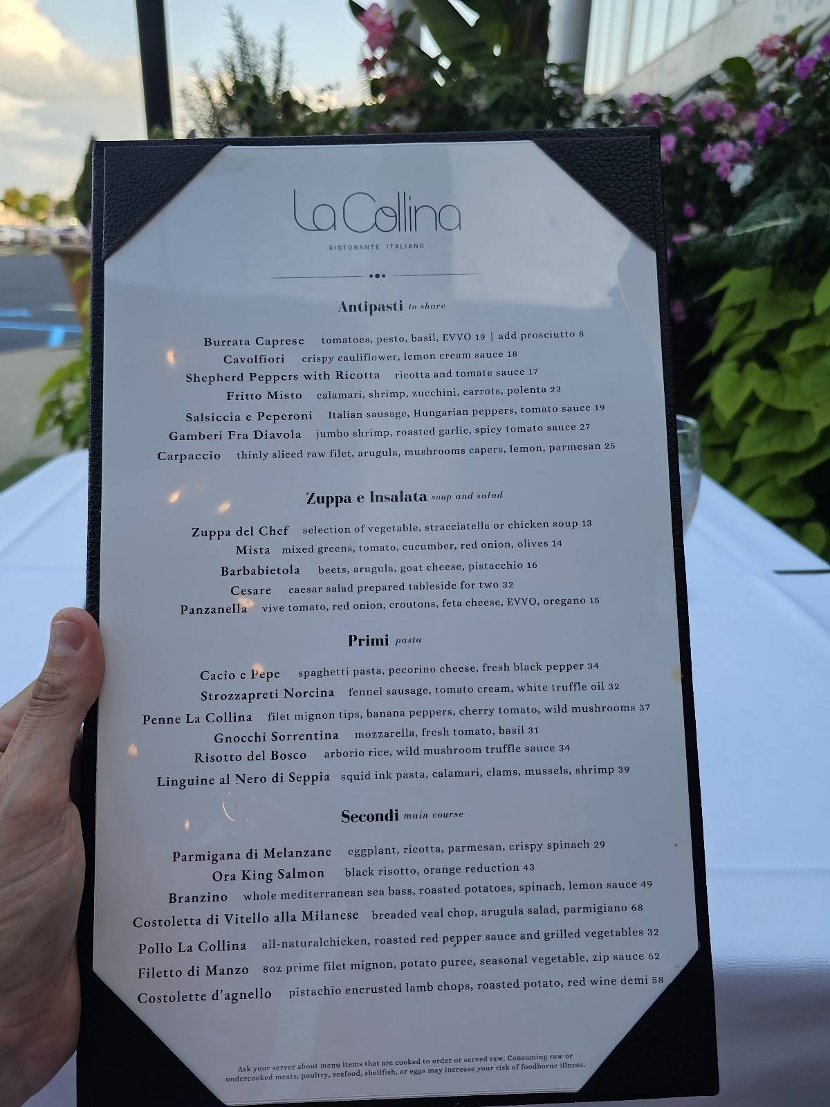 La Collina Ristorante Italiano меню