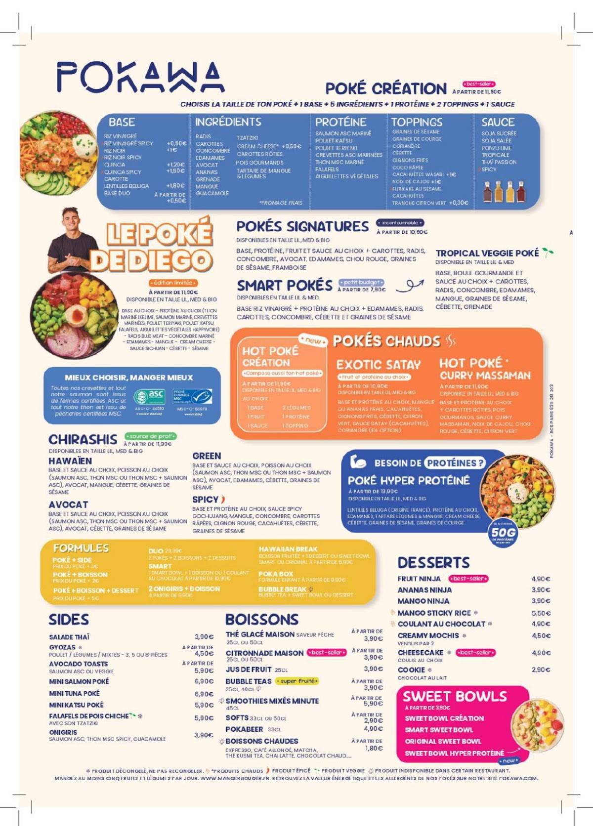 POKAWA Poké bowls меню