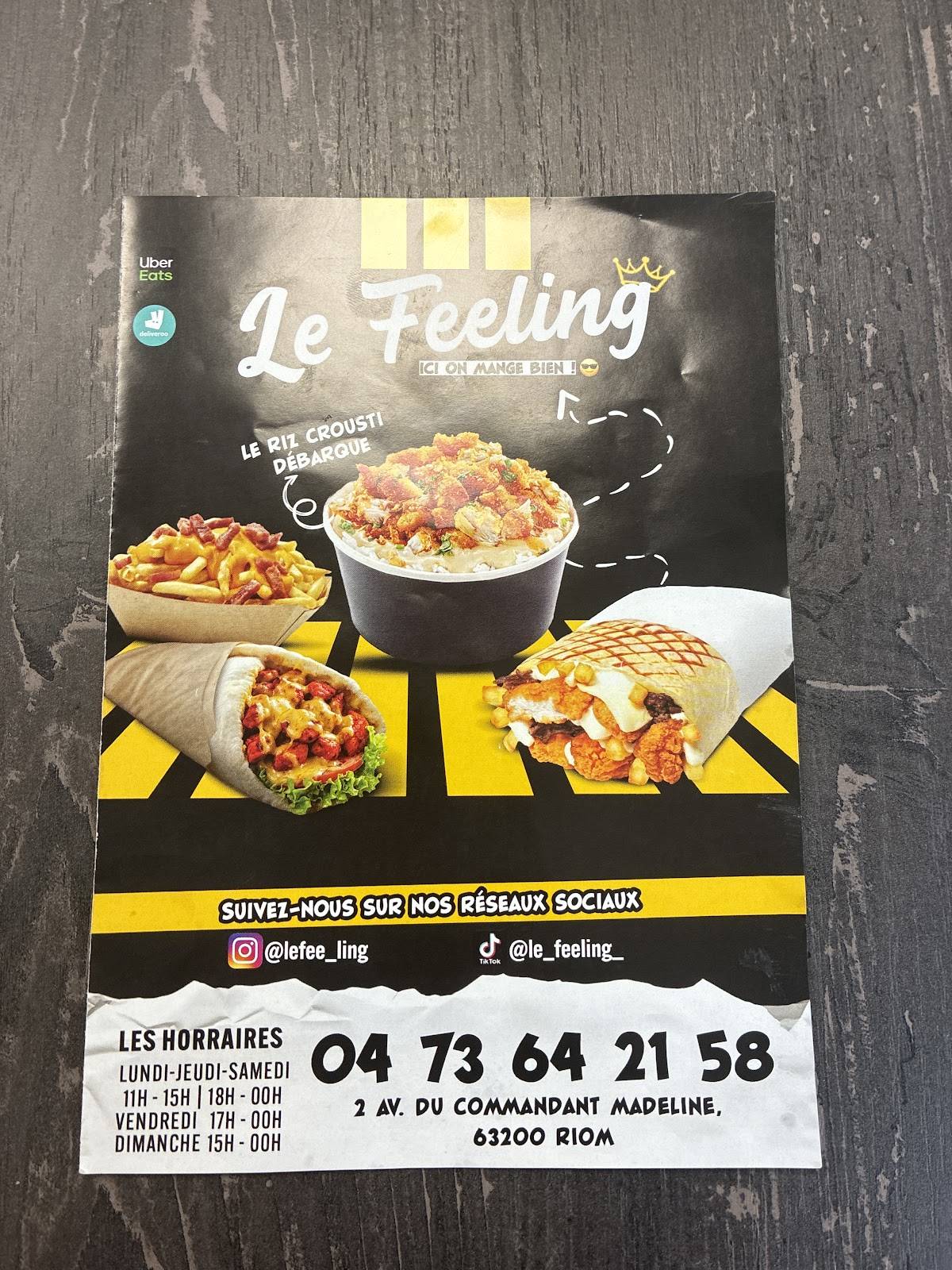 Le Feeling меню