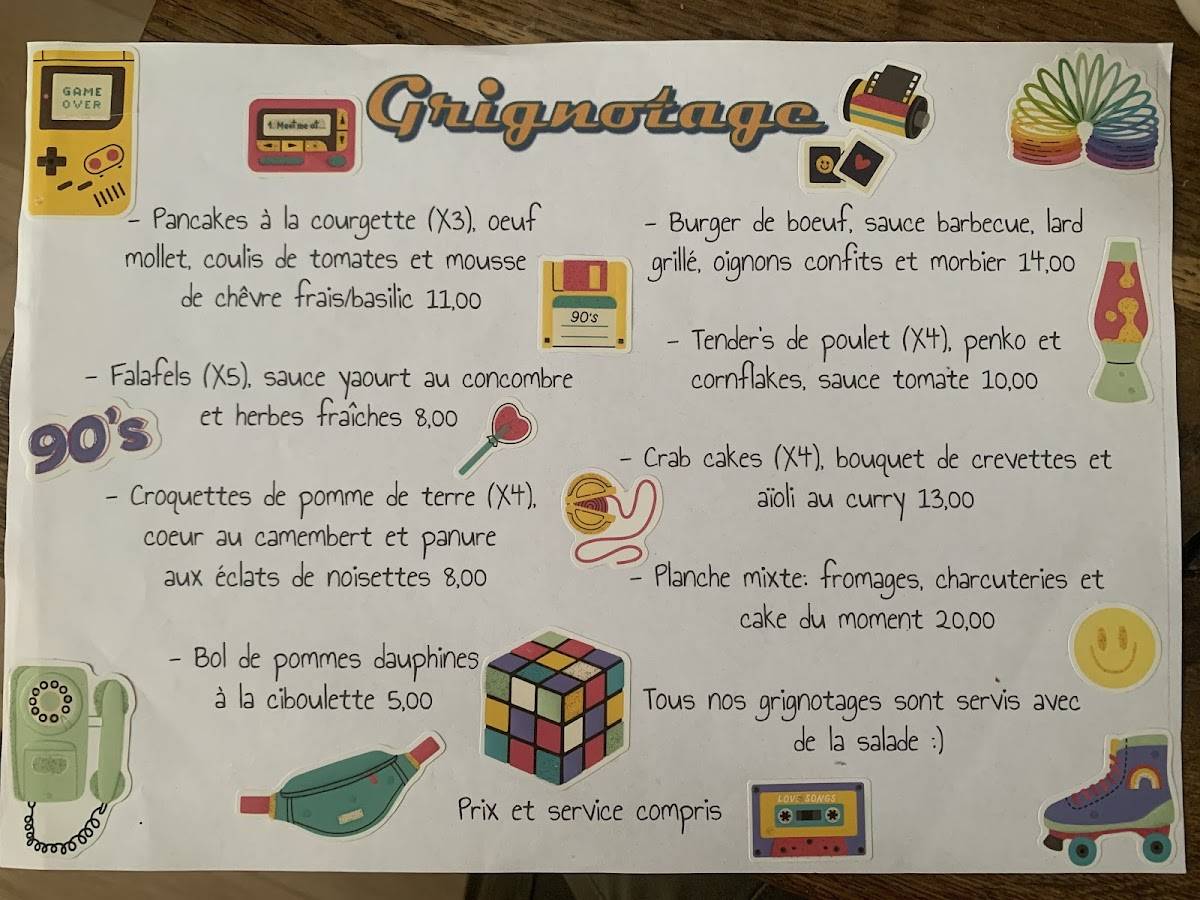 Le Millennial меню