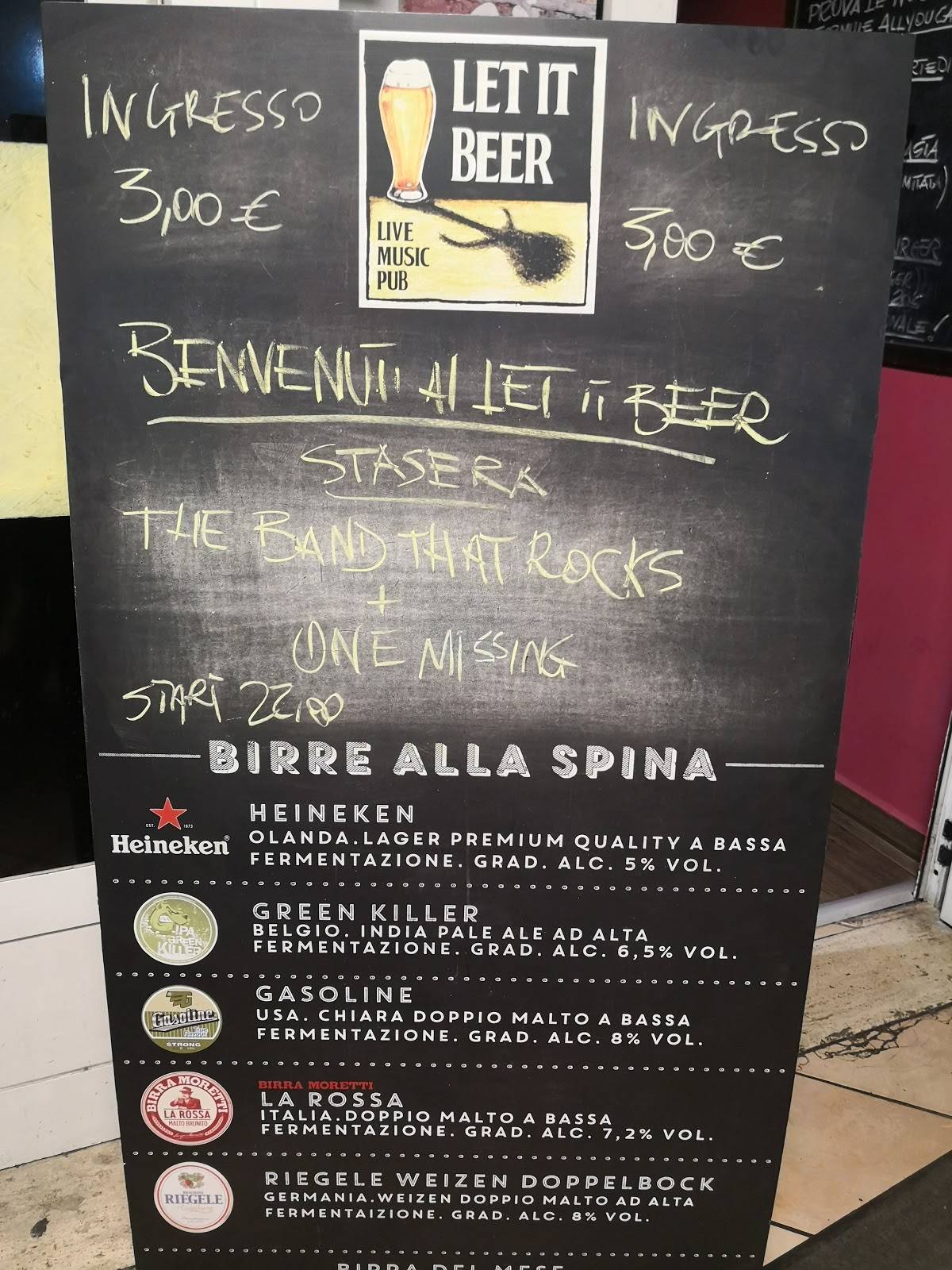 Pub Let It Beer Roma меню