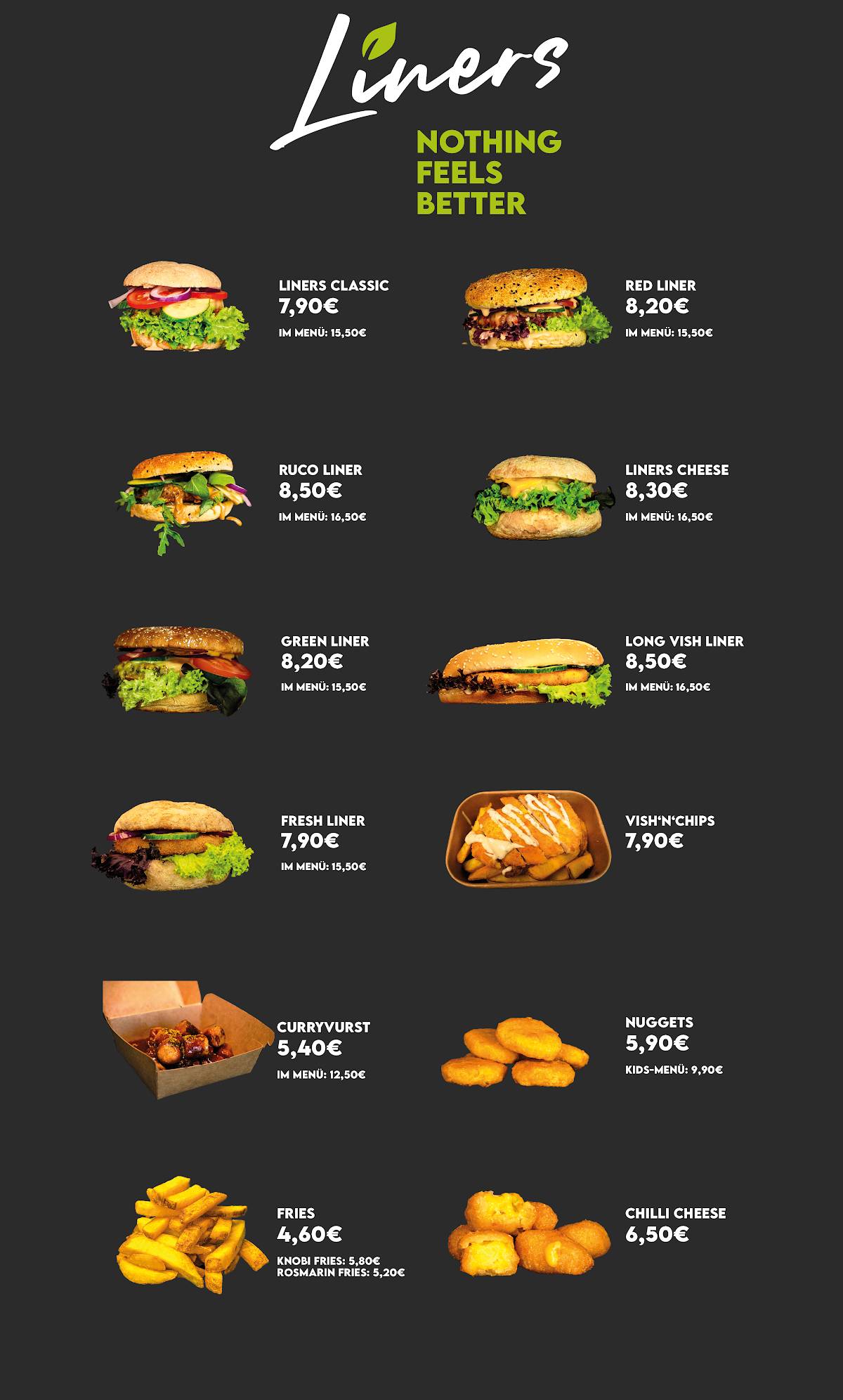 Liners Food Hannover меню