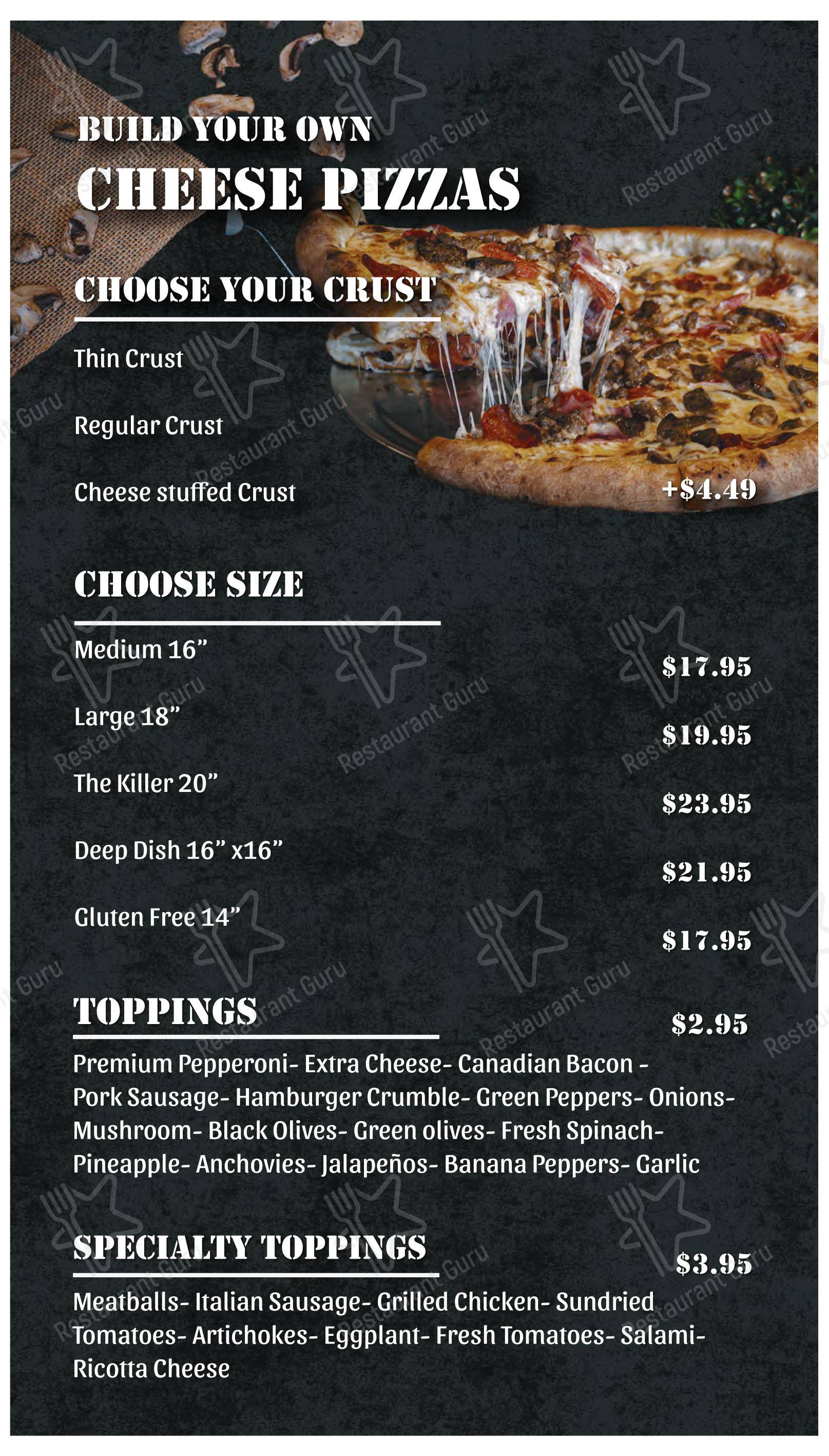 Меню пиццерии Little Rome Restaurant & Pizza