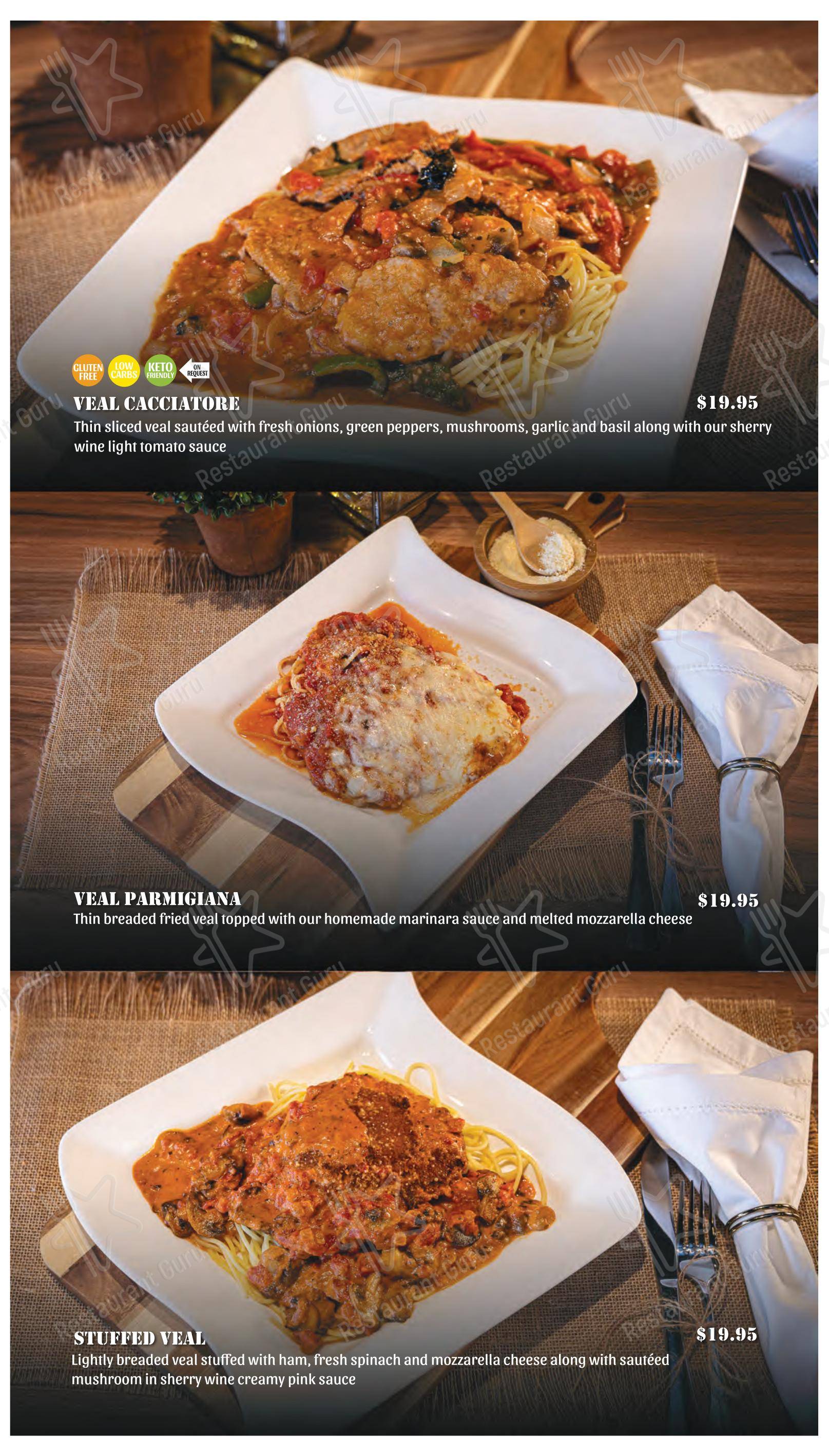 Little Rome Restaurant & Pizza в Плано - Меню