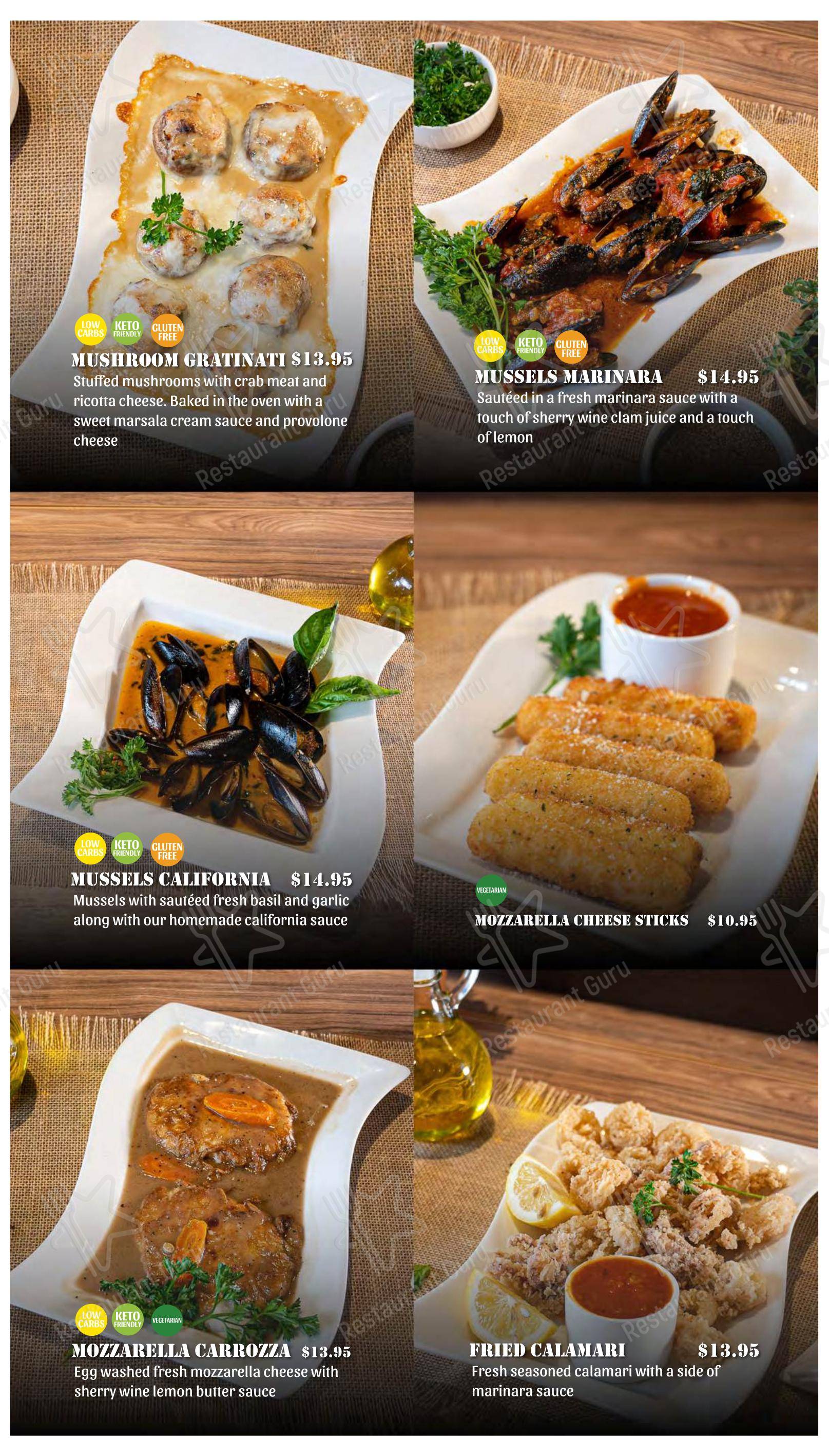 Меню пиццерии Little Rome Restaurant & Pizza - Меню