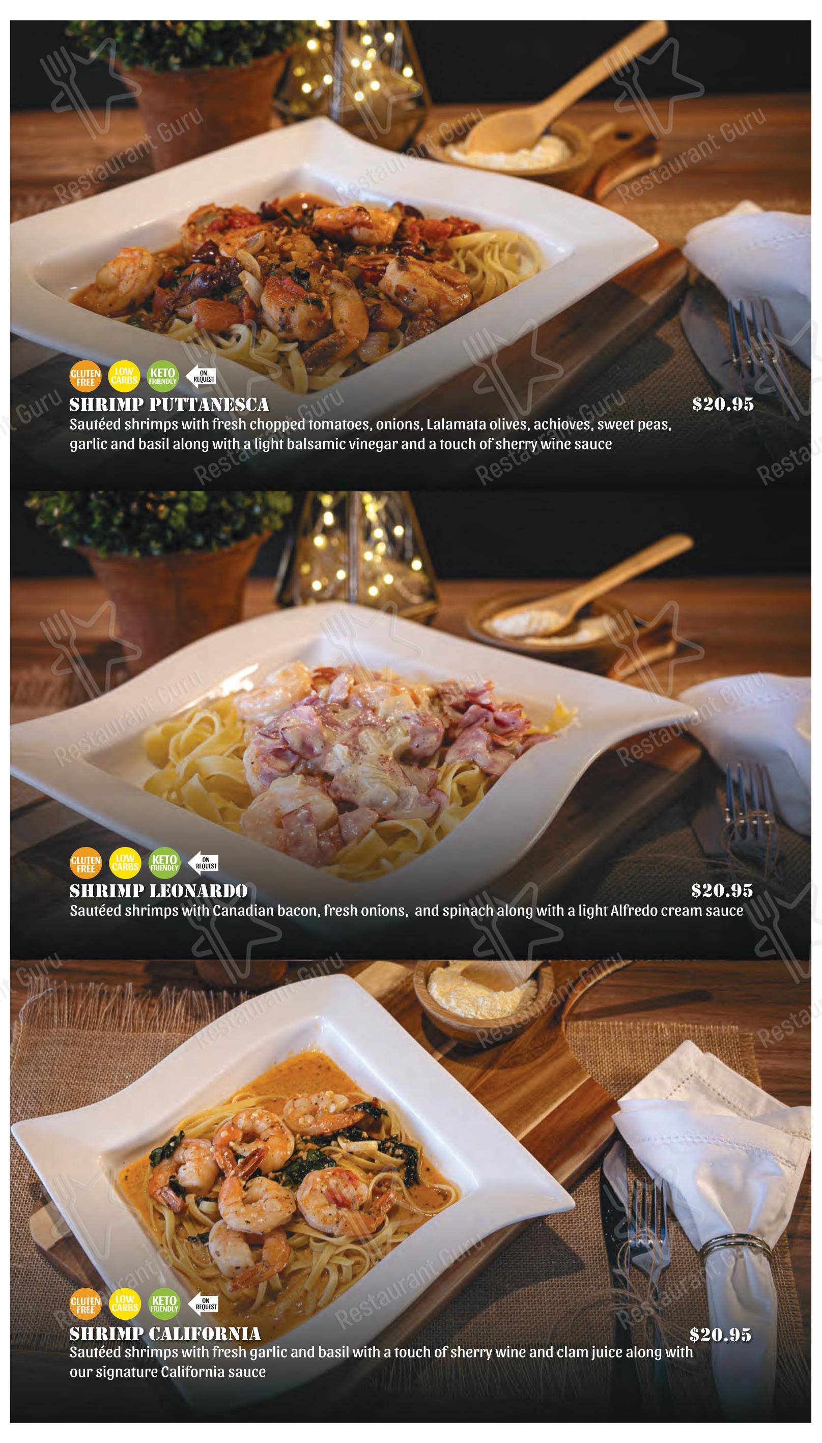 Меню пиццерии Little Rome Restaurant & Pizza
