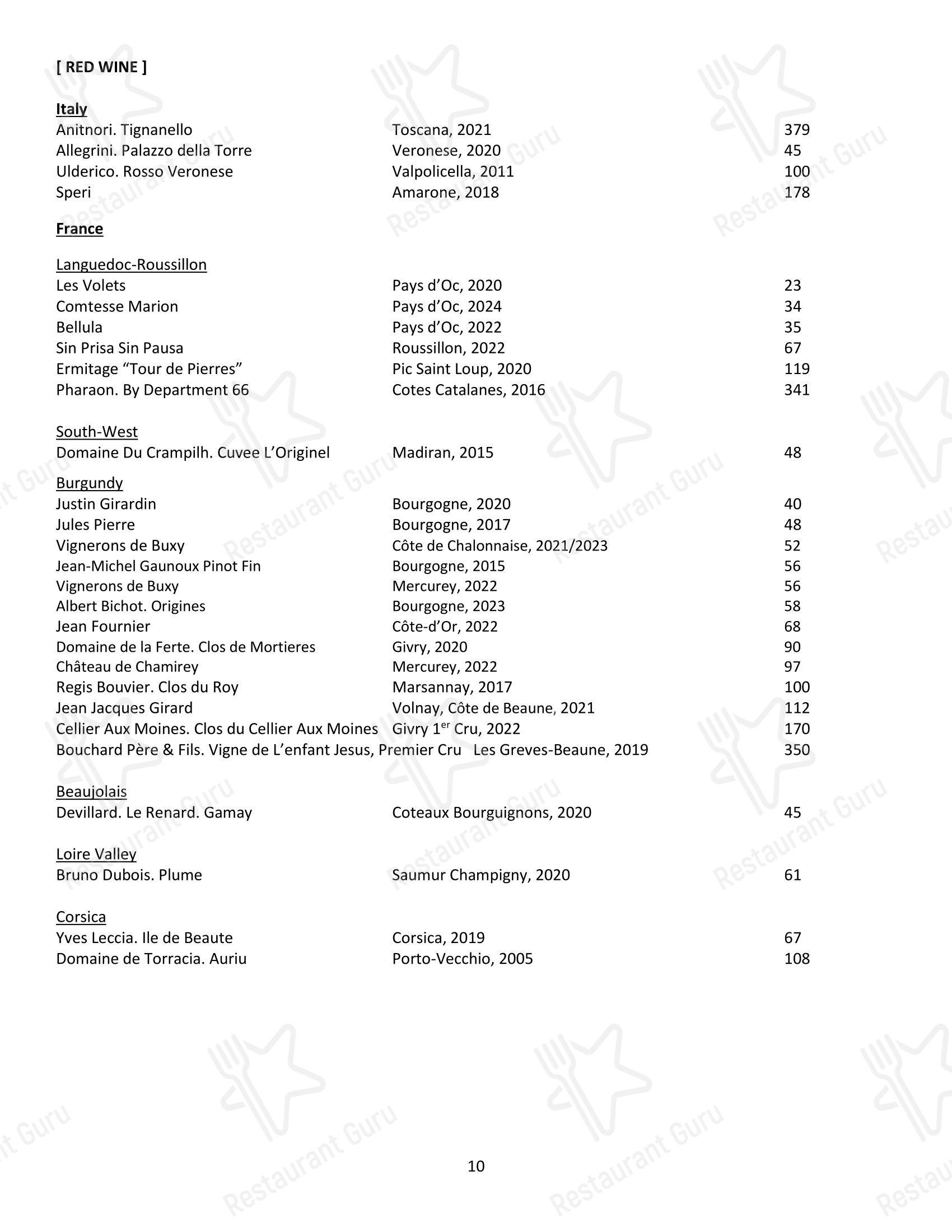 Local 463 в Риджленде - Wine Menu