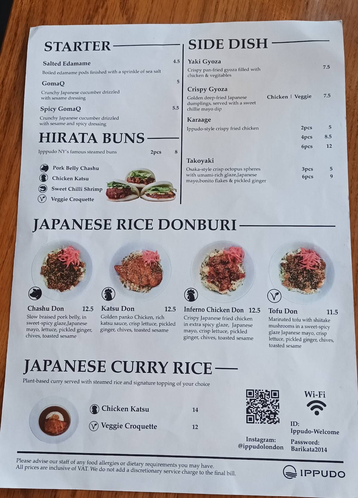 Ippudo Central Saint Giles меню