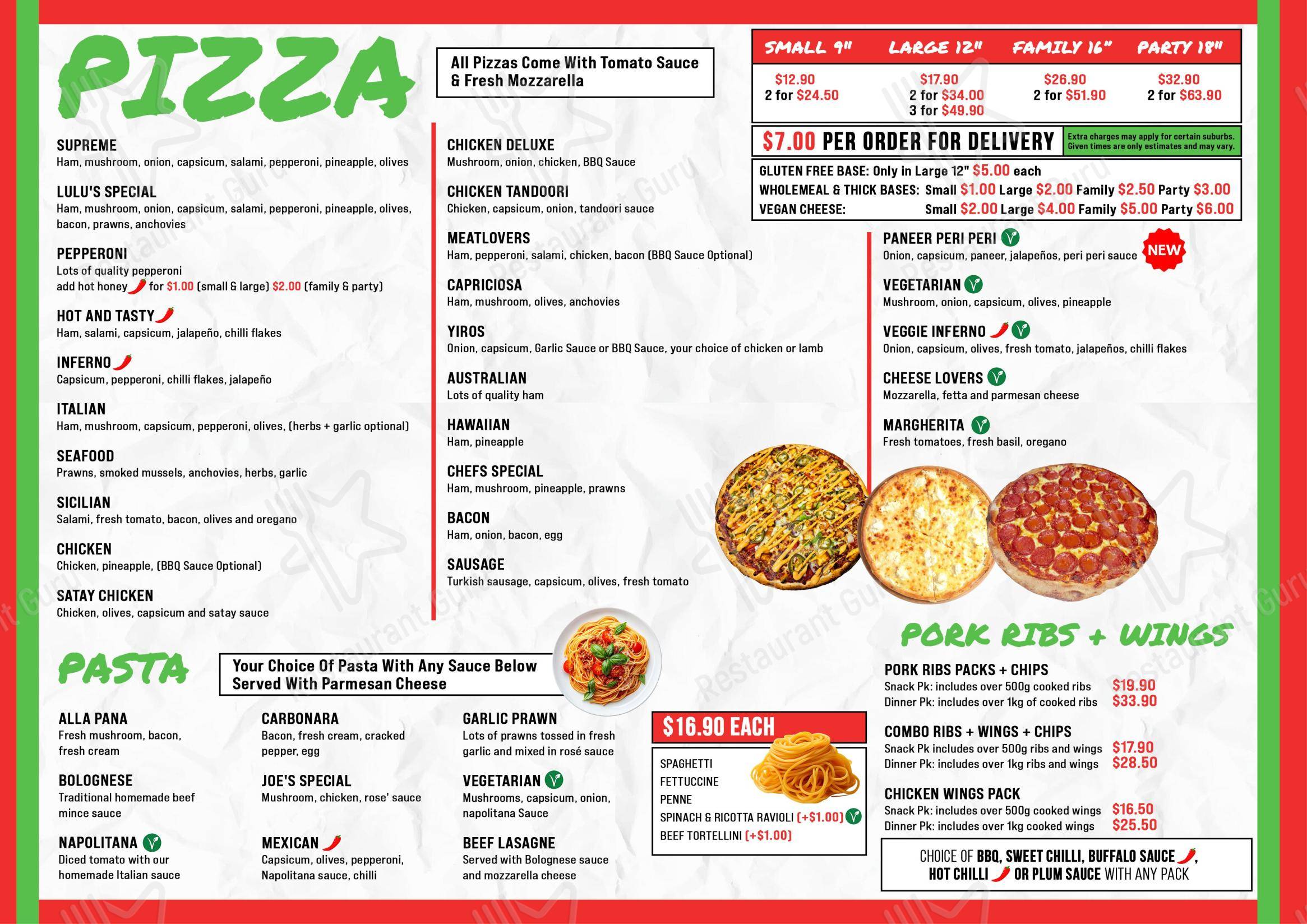 Lulu's Pizza в Проспекте - Меню напитков
