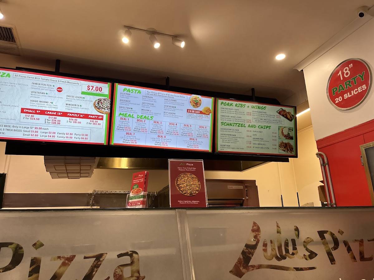 Lulu's Pizza меню