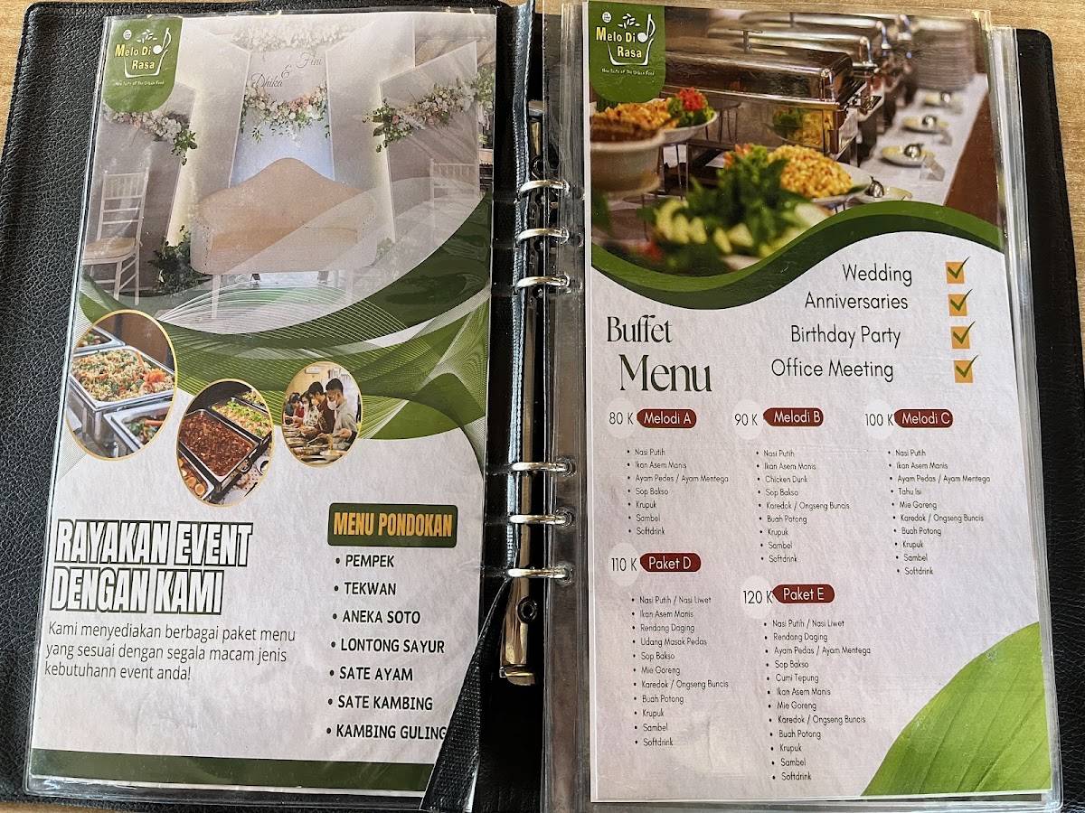 MELODI RASA Resto меню