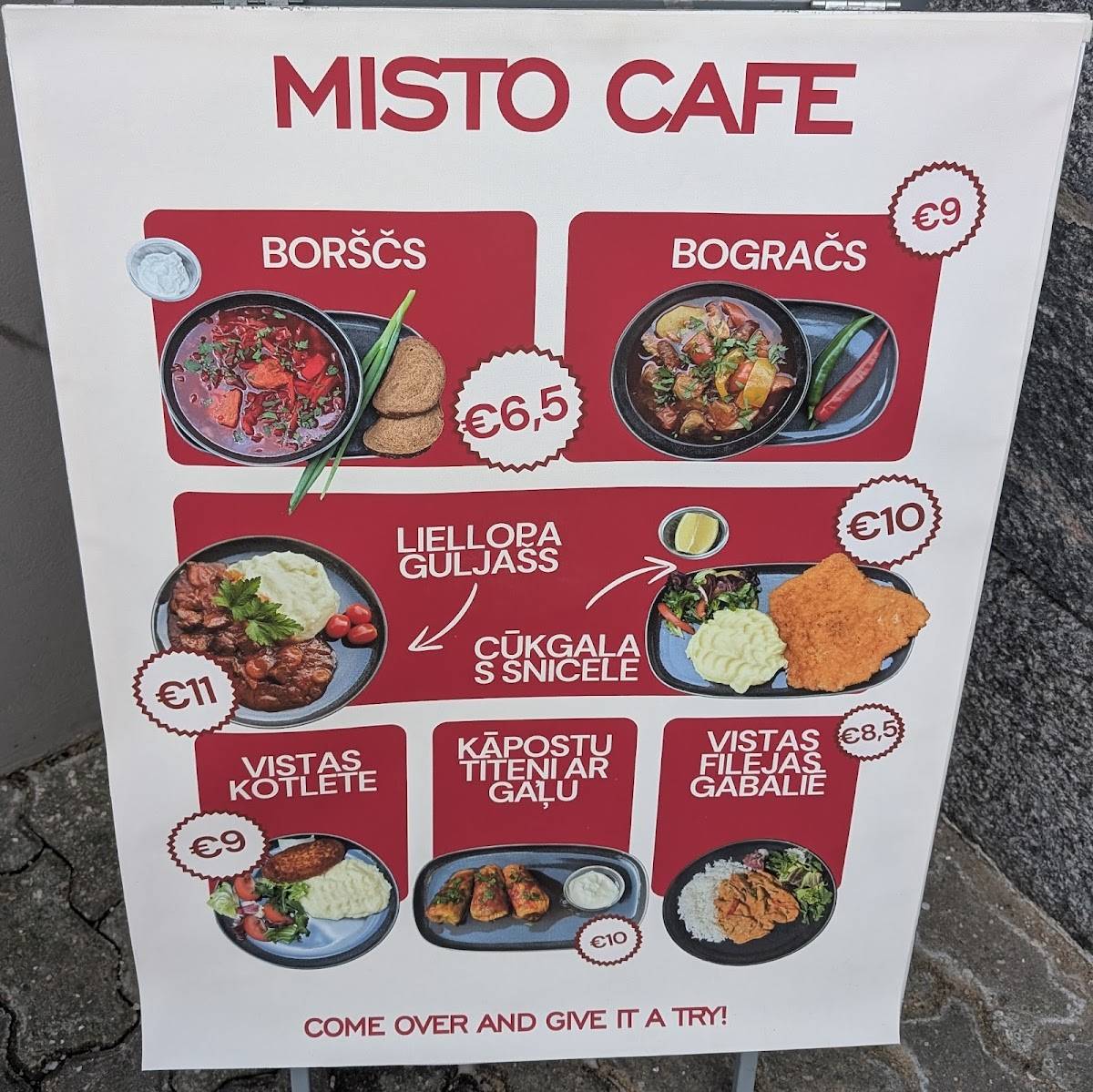 MISTO меню