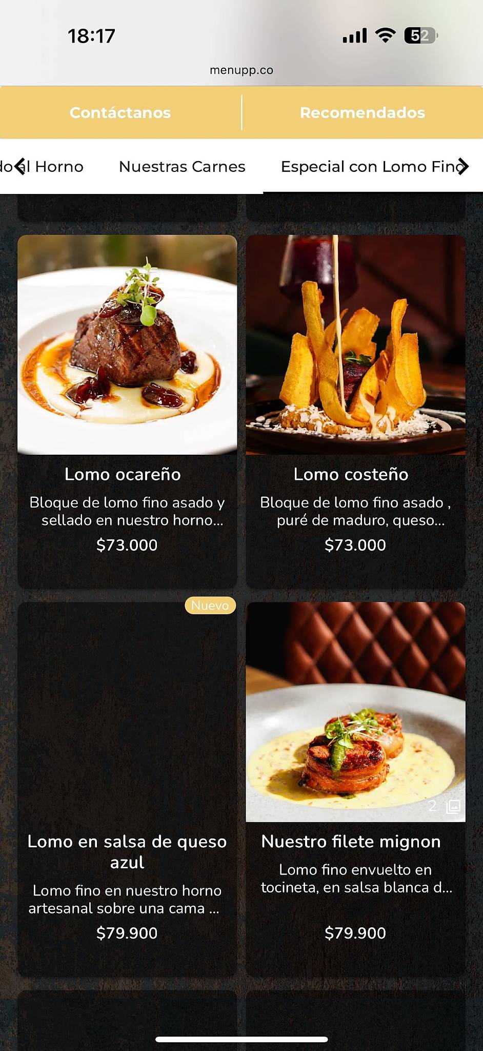 MONNO - Carnes & Whisky меню