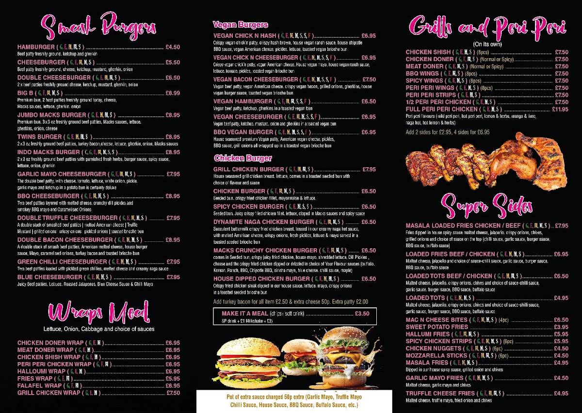 Macks grill меню