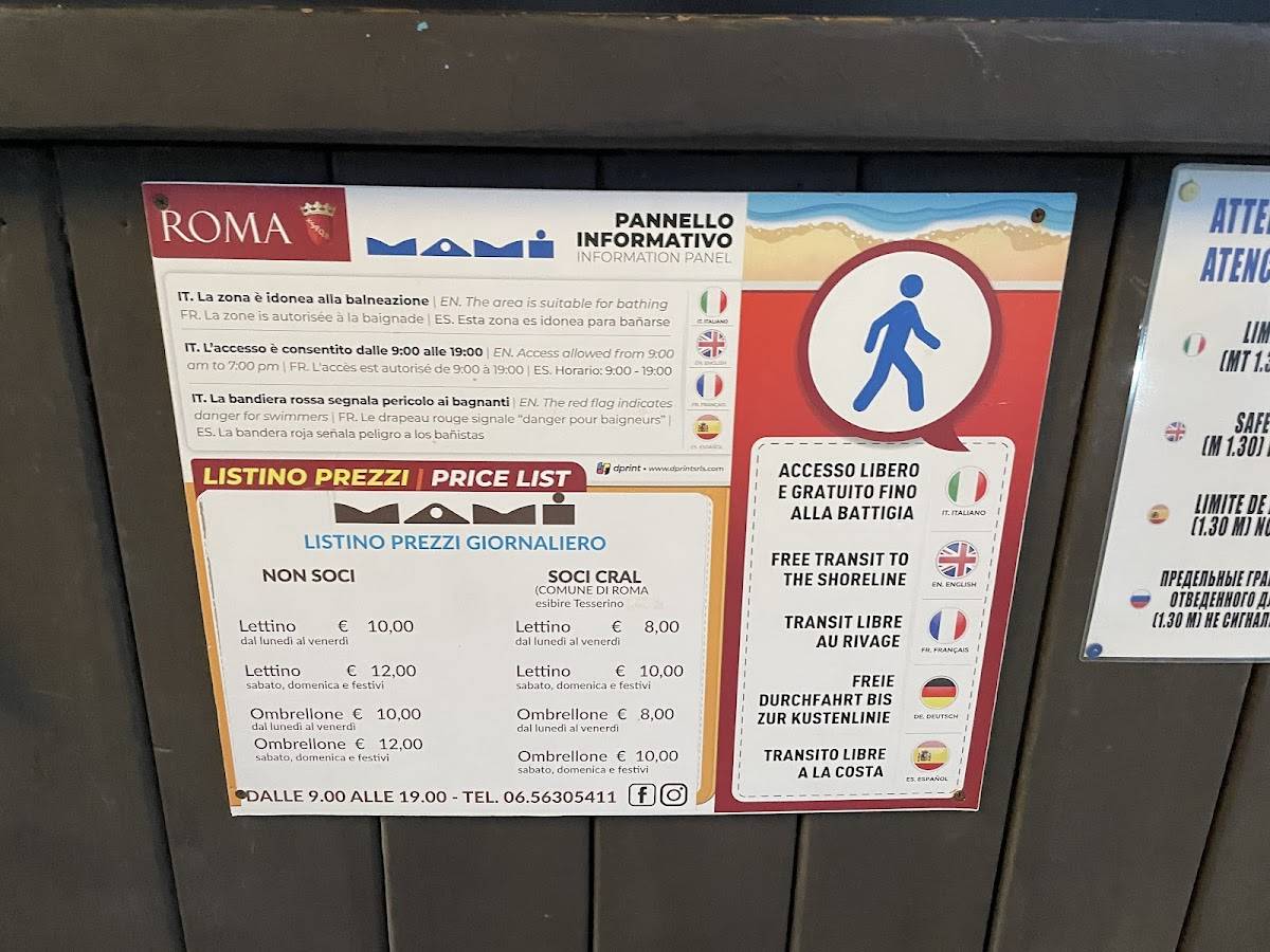 Mami Ostia Stabilimento Pizzeria меню