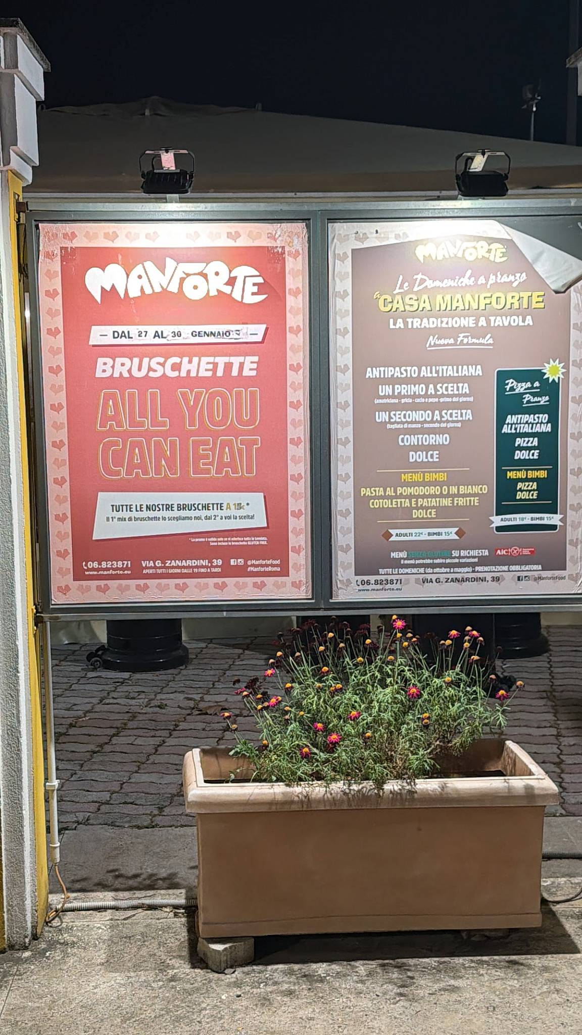 Manforte меню