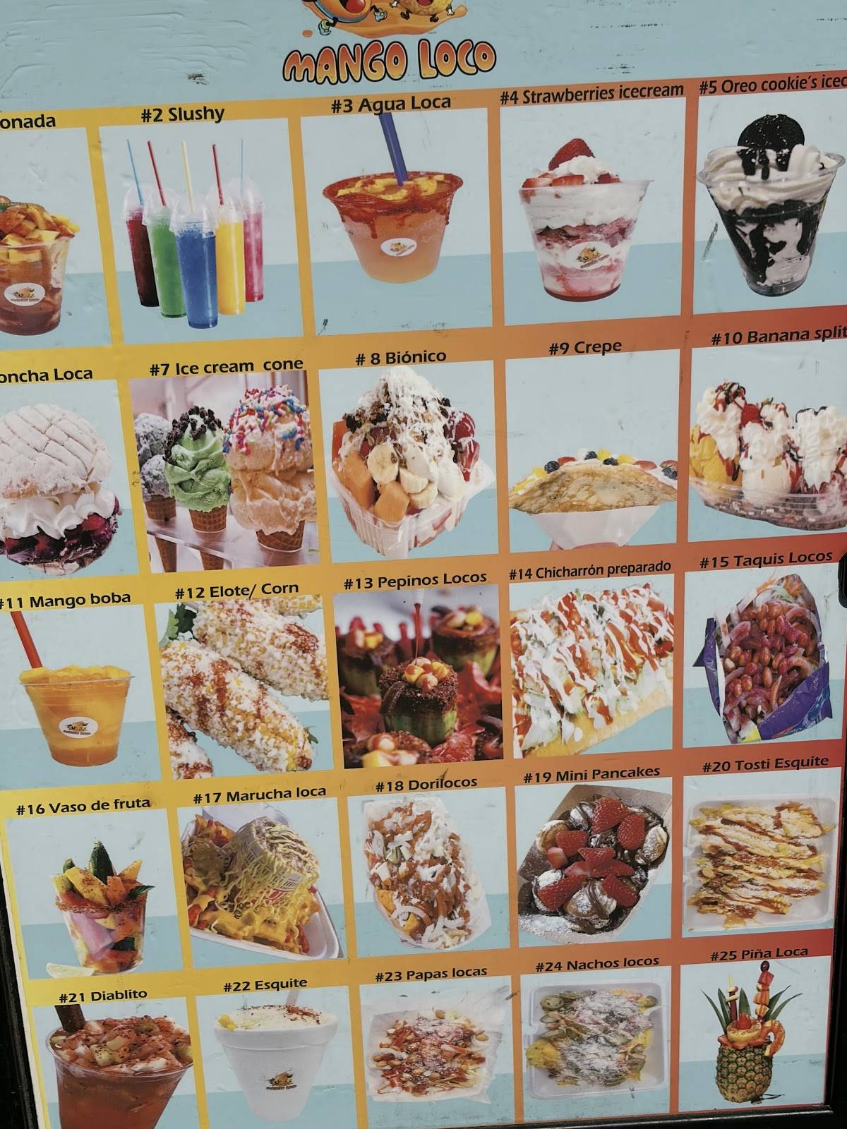 Mango Loco меню