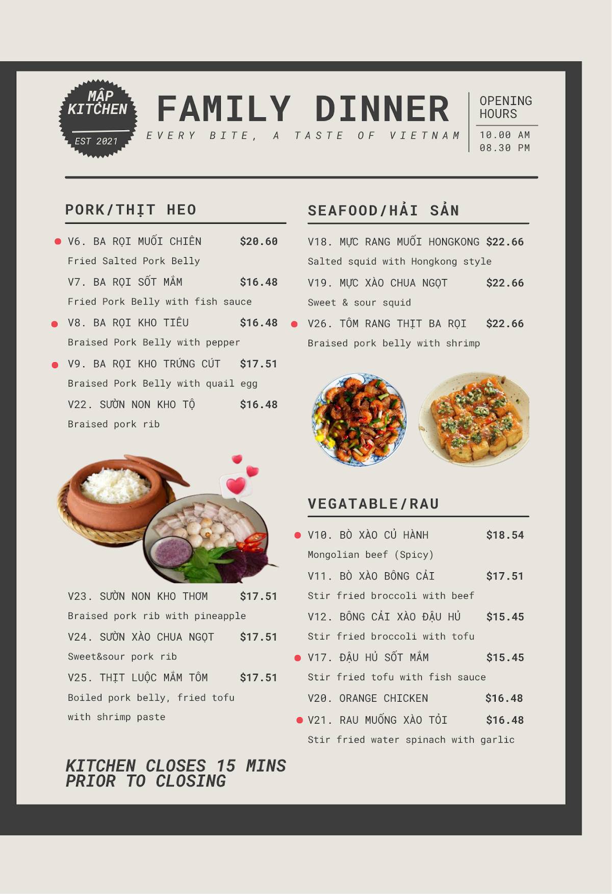 Mập Kitchen меню