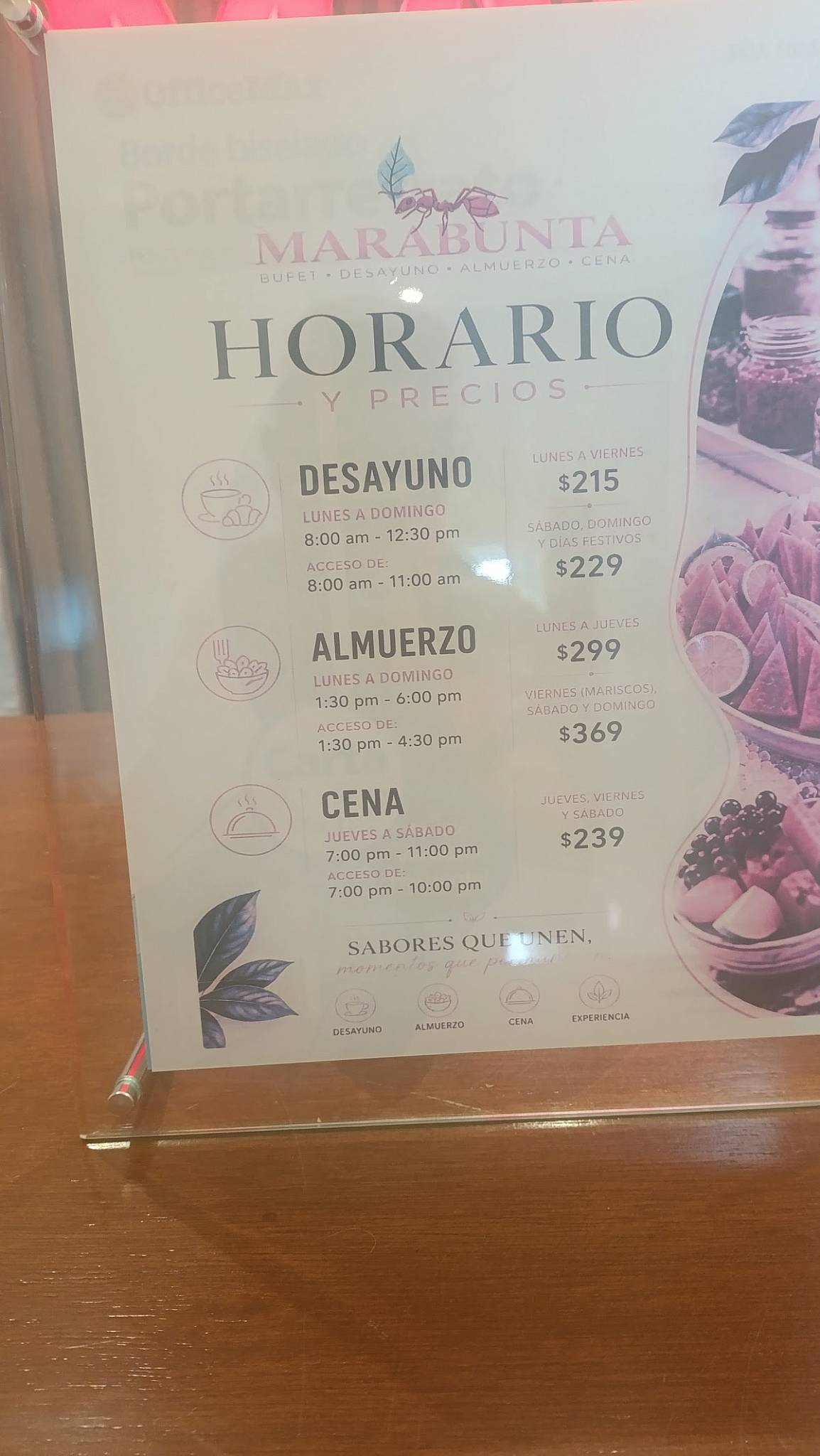 Marabunta Buffet меню