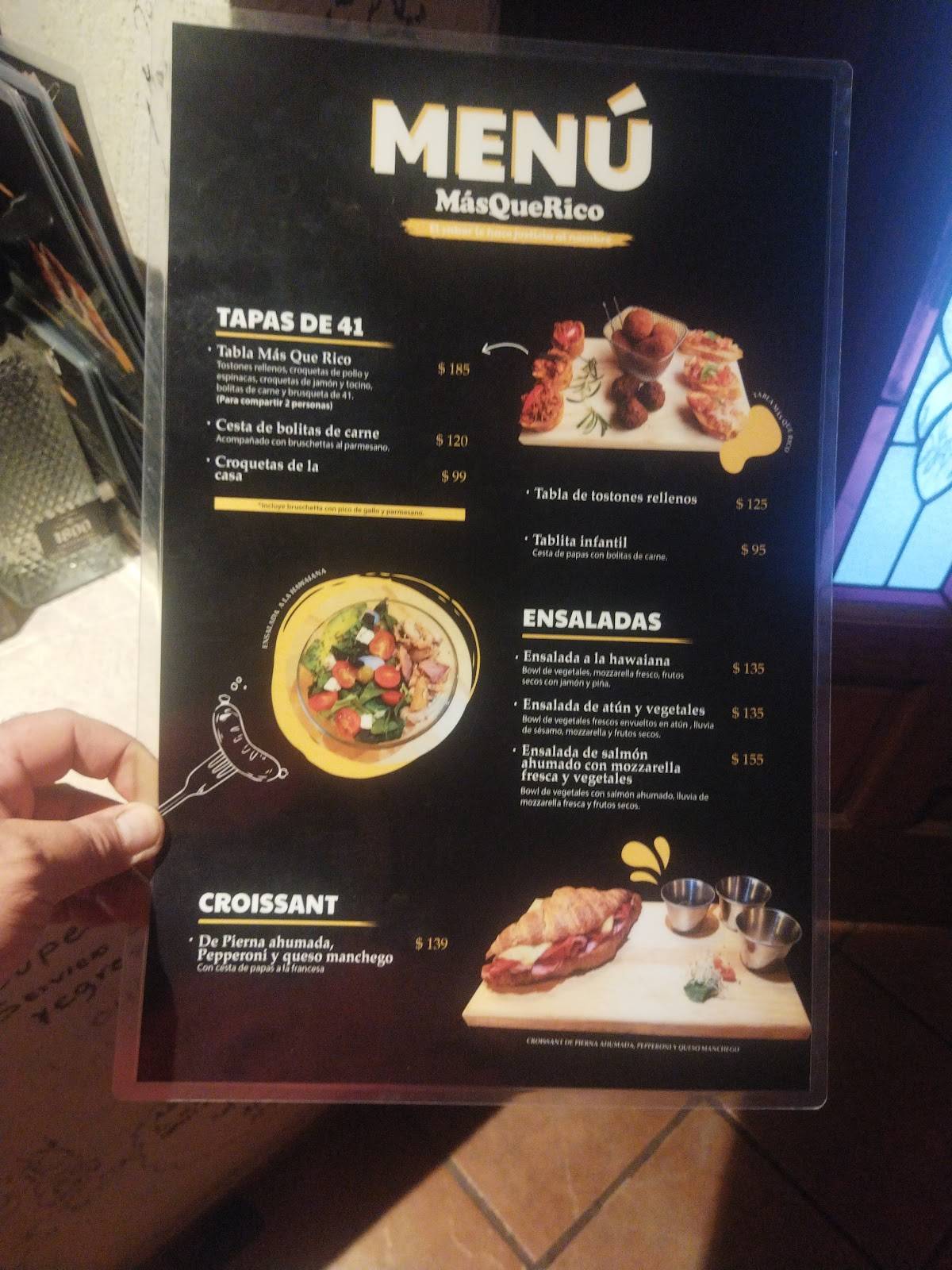 Mas Que Rico меню