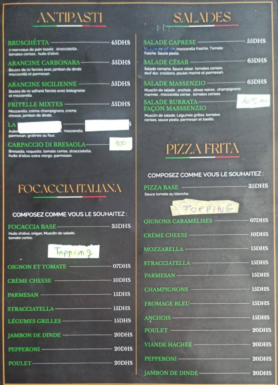 Massenzio : Cucina della Nonna меню