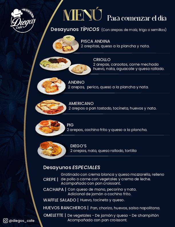 Diego's Café меню