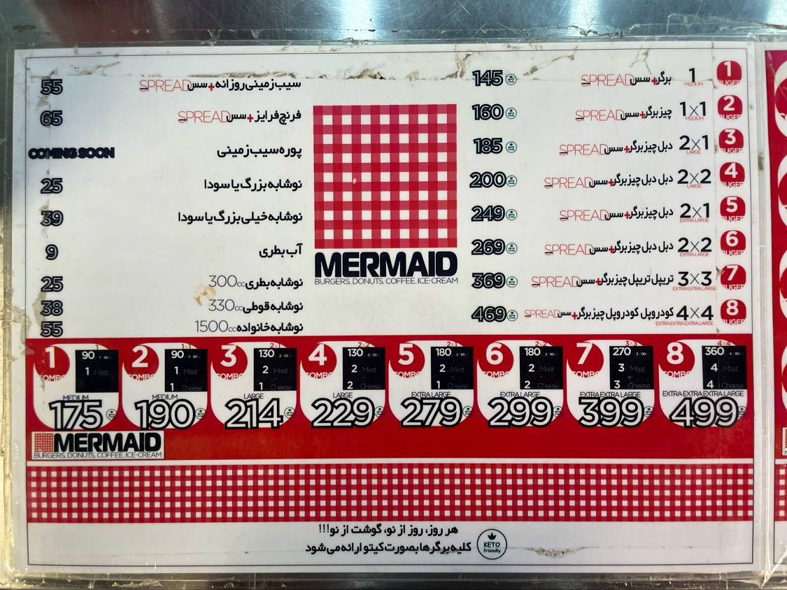 Mermaid меню