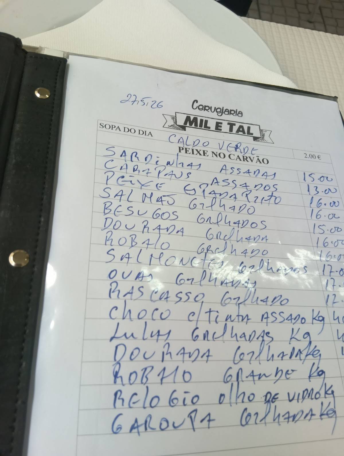 Mil & Tal Corroios меню