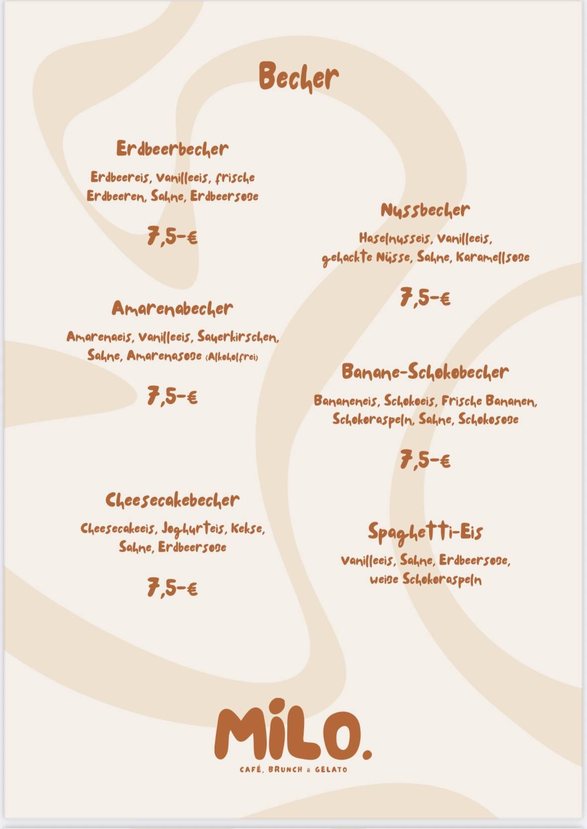 Café Milo Bonn меню