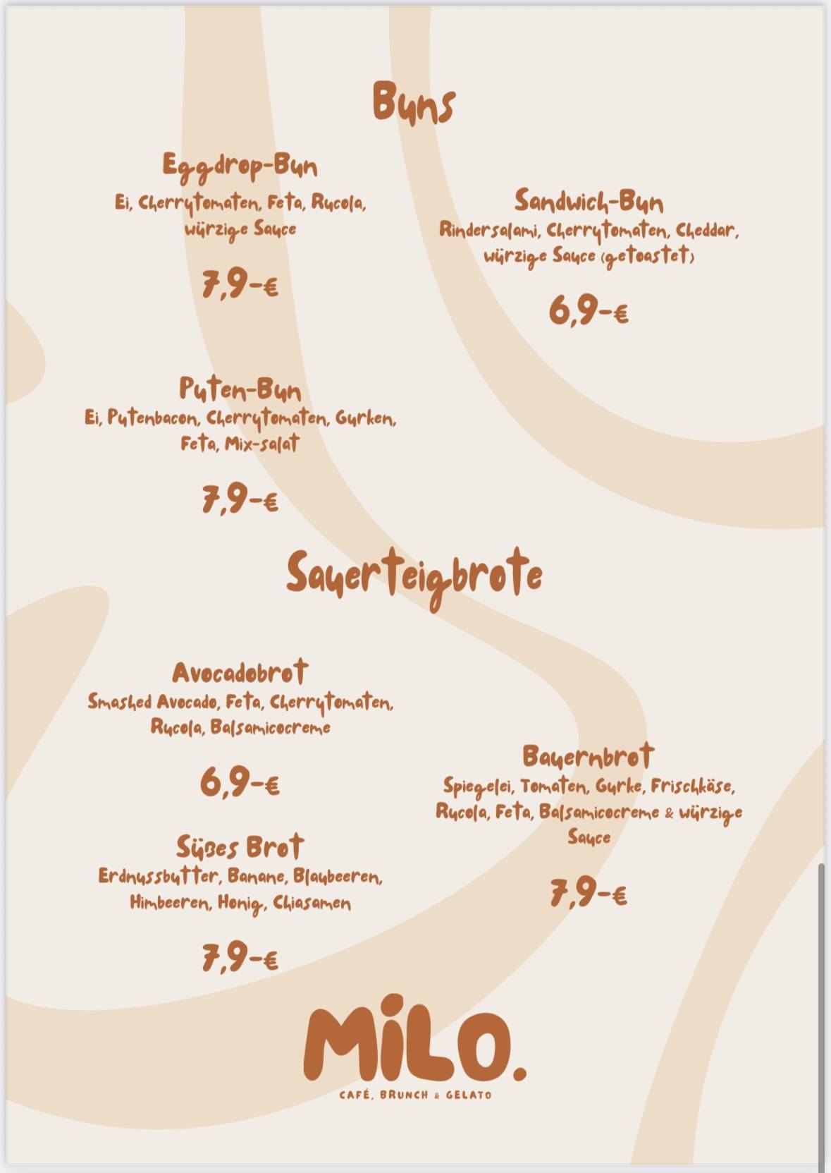 Café Milo Bonn меню