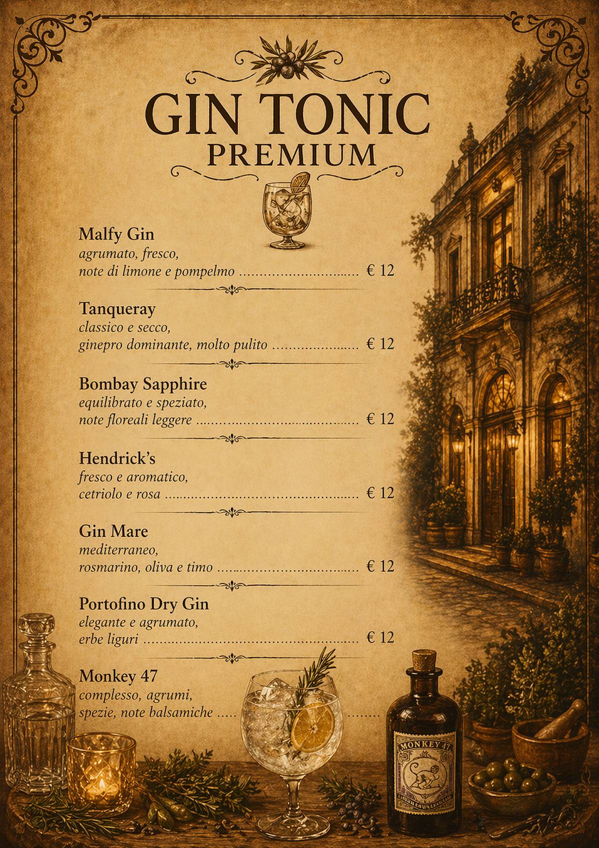 Custode меню