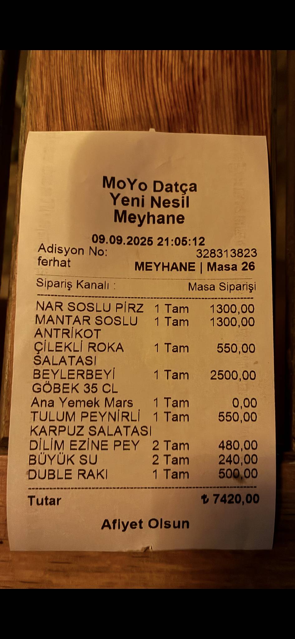 Moyo Datça меню