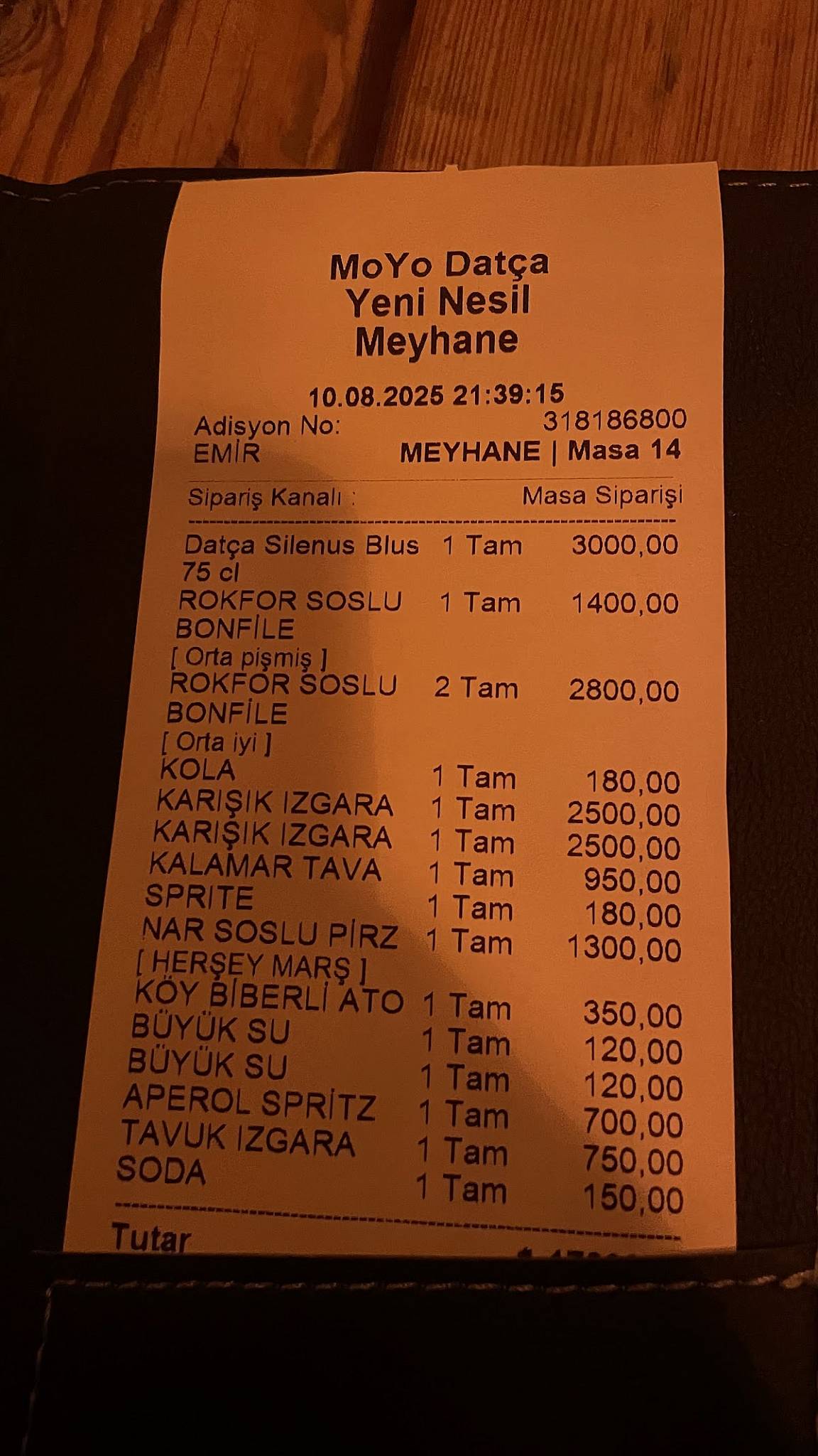 Moyo Datça меню