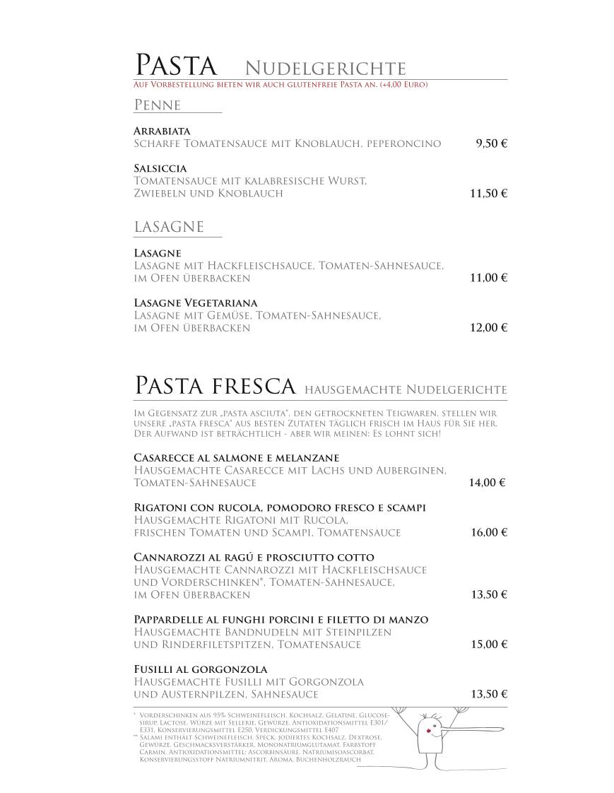 Ristorante Pinocchio Inh. Giuseppe Tedesco меню
