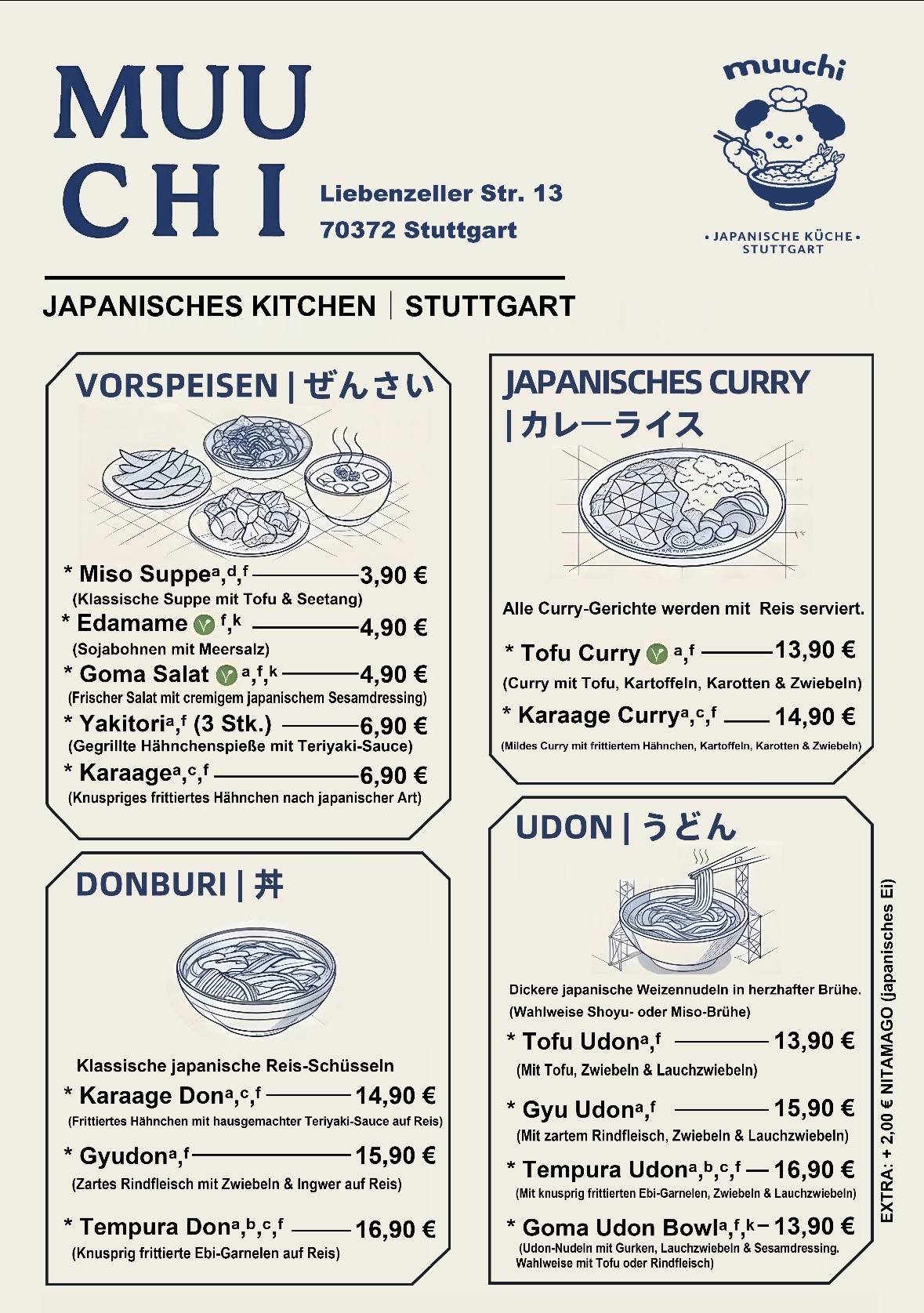 Muuchi Stuttgart меню