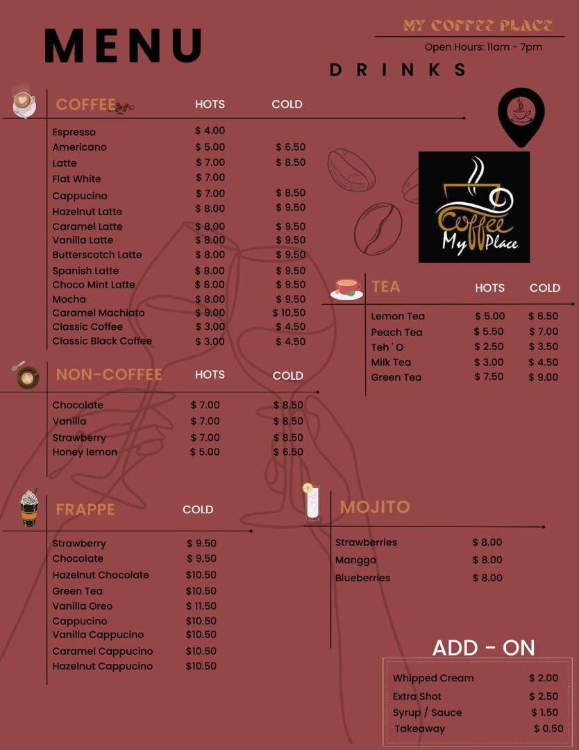My Coffee Place меню