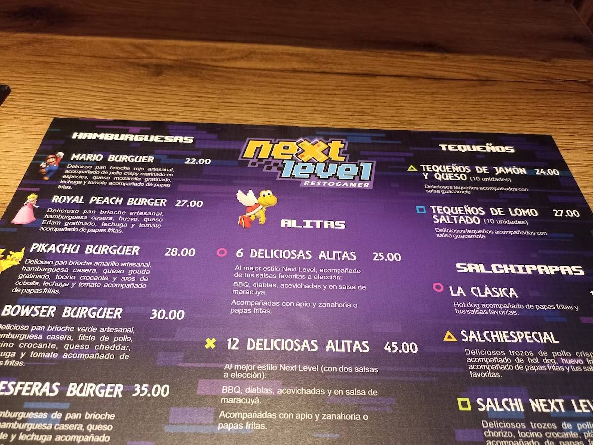 NEXT LEVEL RESTOGAMER меню